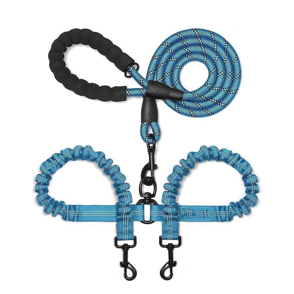 iYoShop Double Dog Leash 360 Swivel No Tangle Dual Dog Walking Leash - Healthber