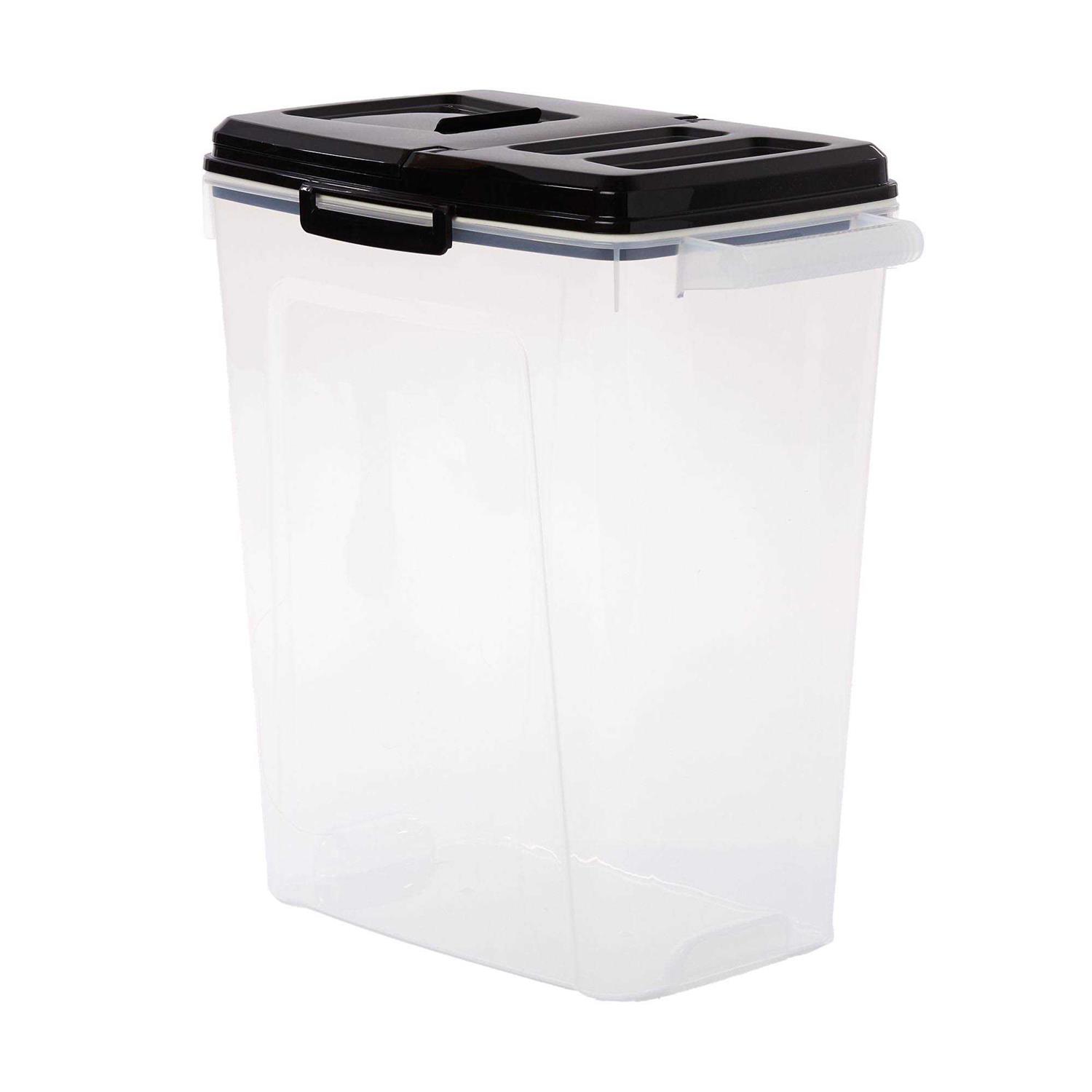 Top Paw Plastic Food Storage Container with Dual-Sided Lid and Built-In Scoop - Healthber
