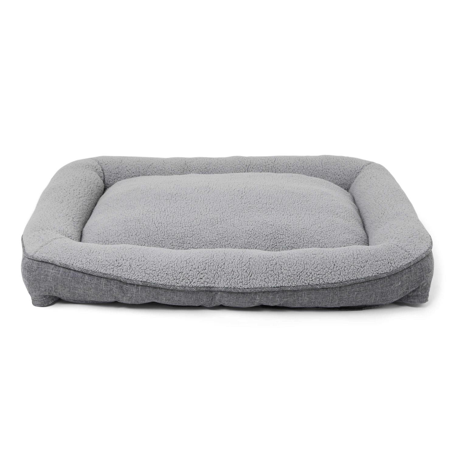 EveryYay Snooze Fest Grey Rectangle Lounger Dog Bed - Healthber