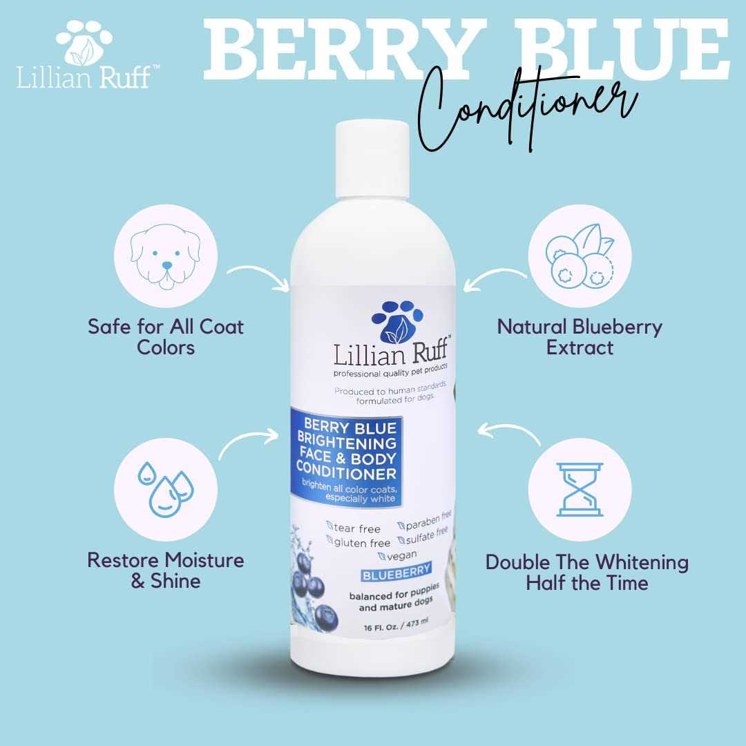 Lillian Ruff Berry Blue Brightening Face and Body Wash for Dogs and Cats - Healthber