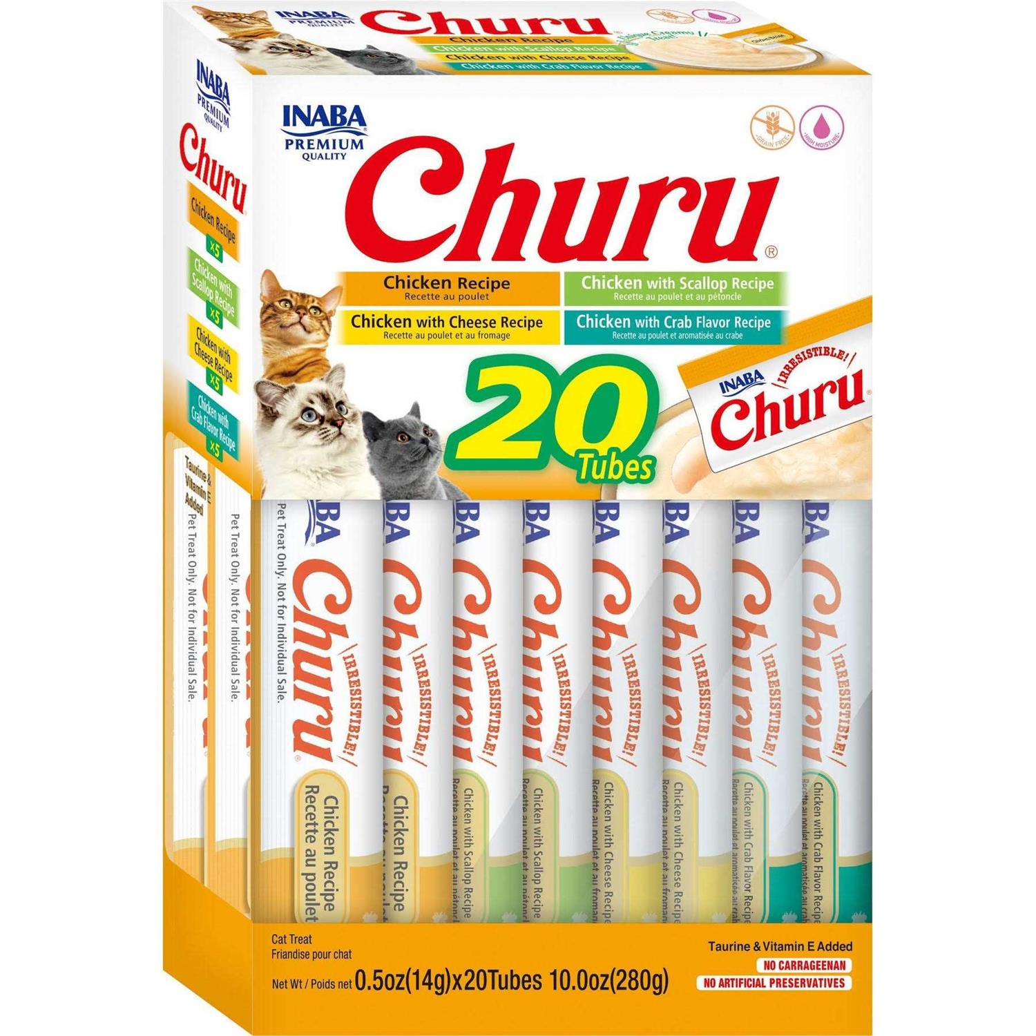 Inaba Churu Chicken Churu Puree Variety Pack Cat Treats - Healthber