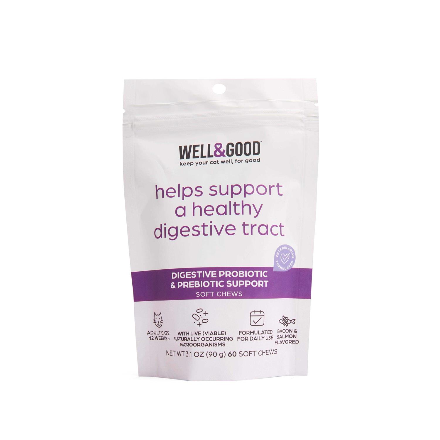 Well & Good Cat Digestive Probiotic Soft Chews - Healthber