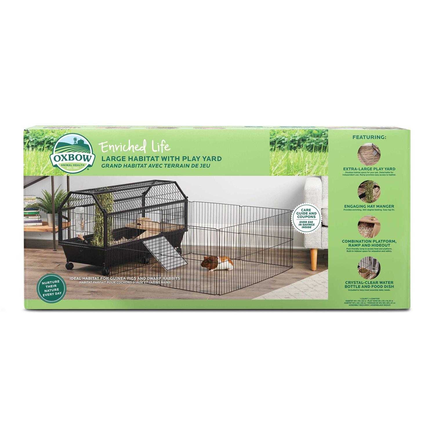 Oxbow Enriched Life Habitat with Play Yard - Healthber