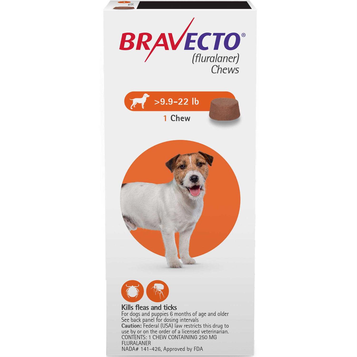 Bravecto Chews for Dogs 9.9-22 lbs - Healthber