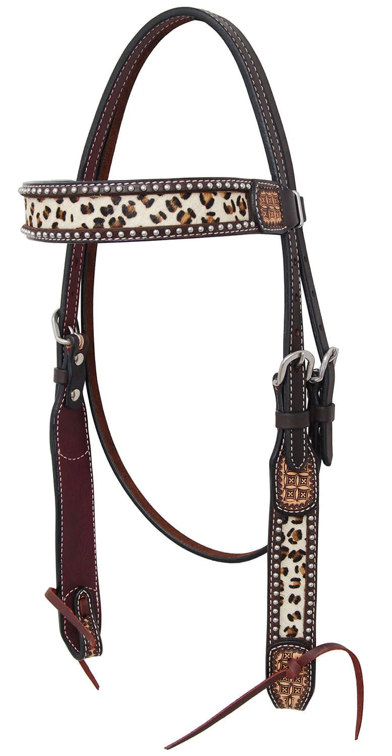 Rafter T Leopard Browband Headstall - Healthber