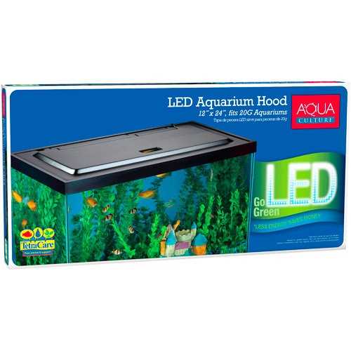 Aqua Culture 20 Gallon Fish Tank Hood with LED Light - Healthber