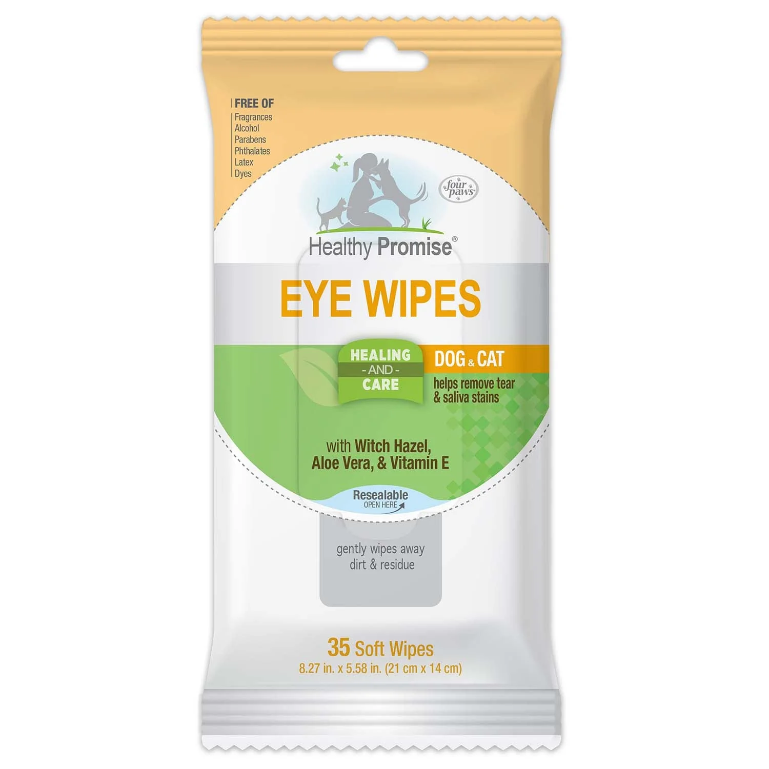 Healthy Promise Cat & Dog Eye Wipes, 35 ct - Healthber