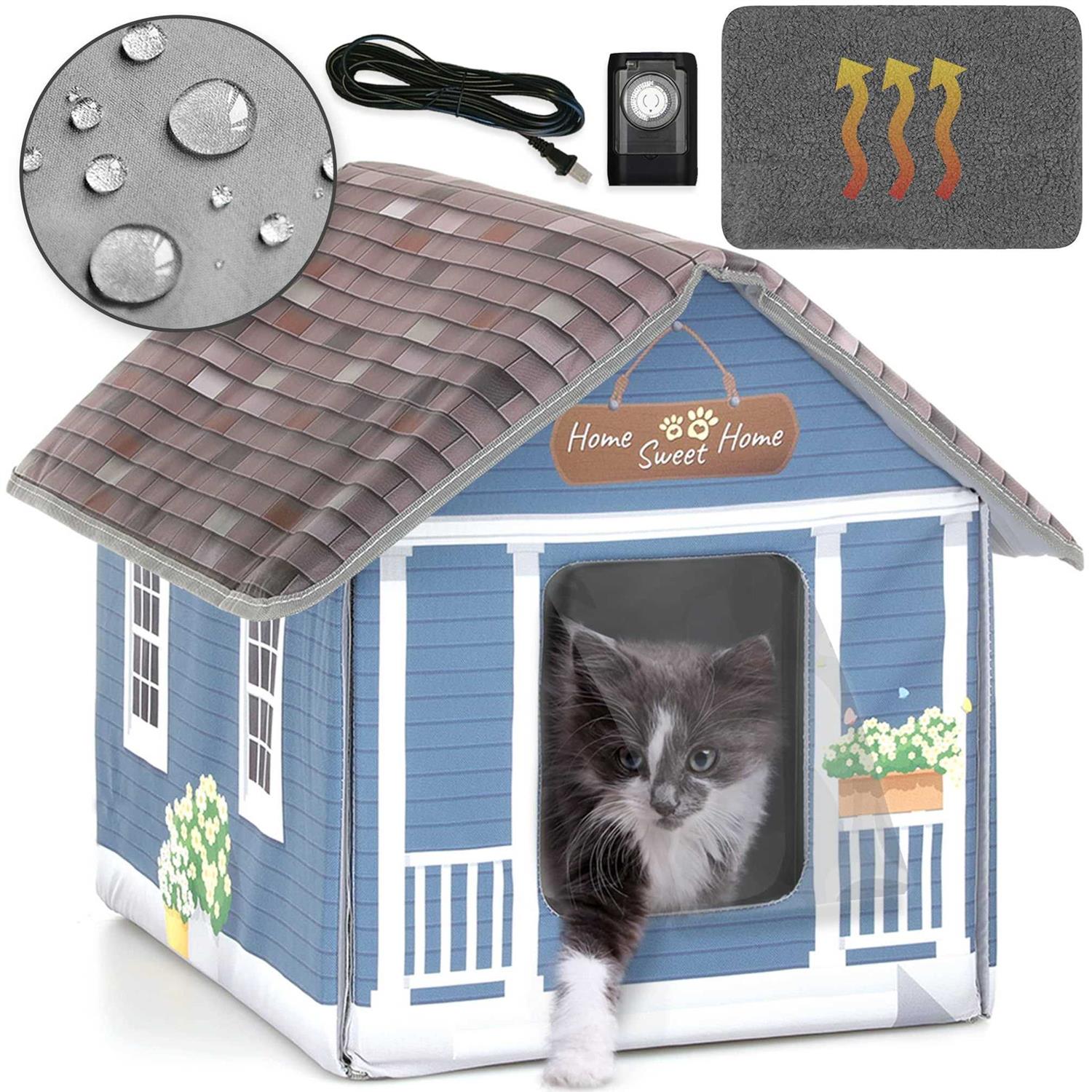 PETYELLA Heated cat Houses for Outdoor Cats in Winter - Healthber