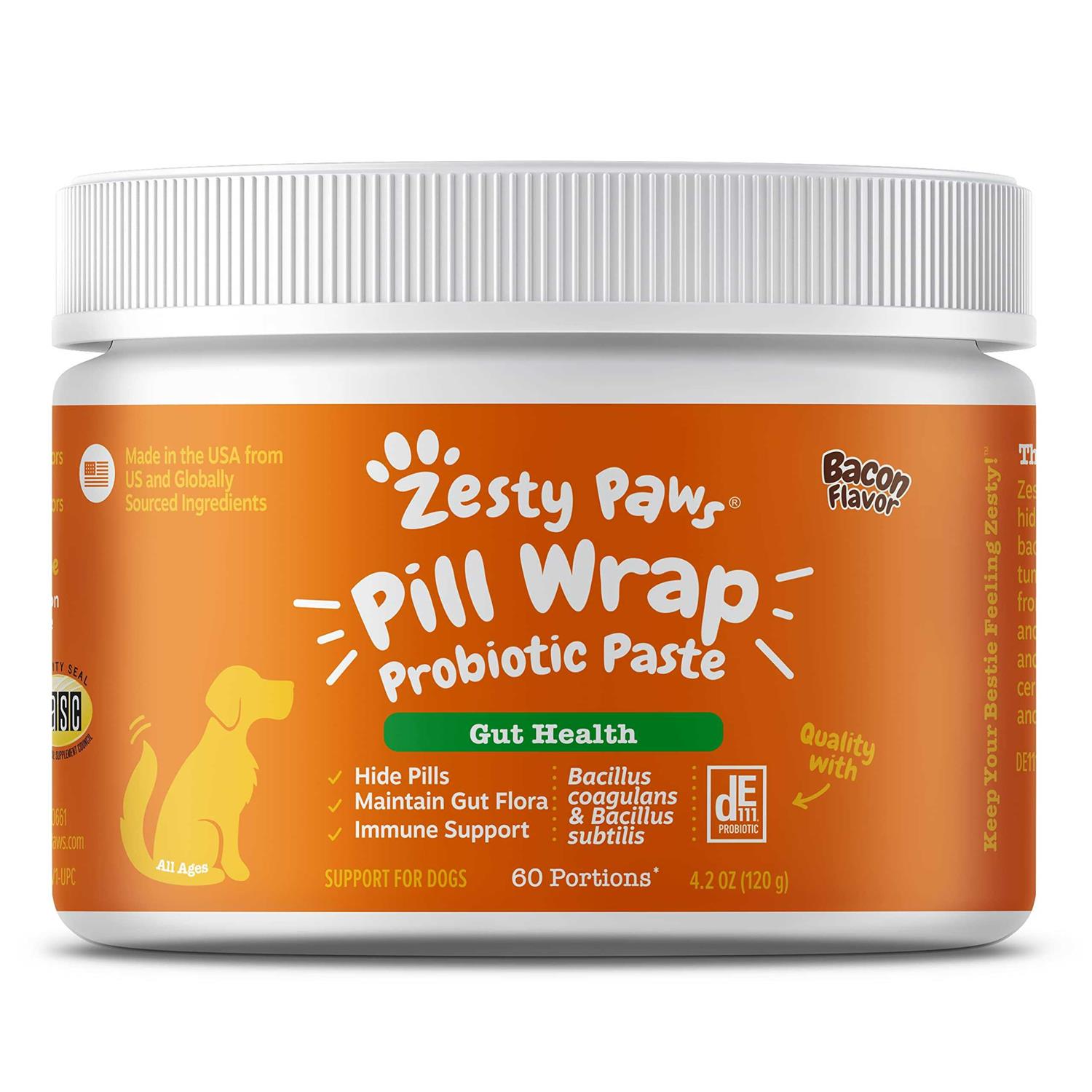Zesty Paws Pill Wrap Probiotic Paste for Dogs - Healthber