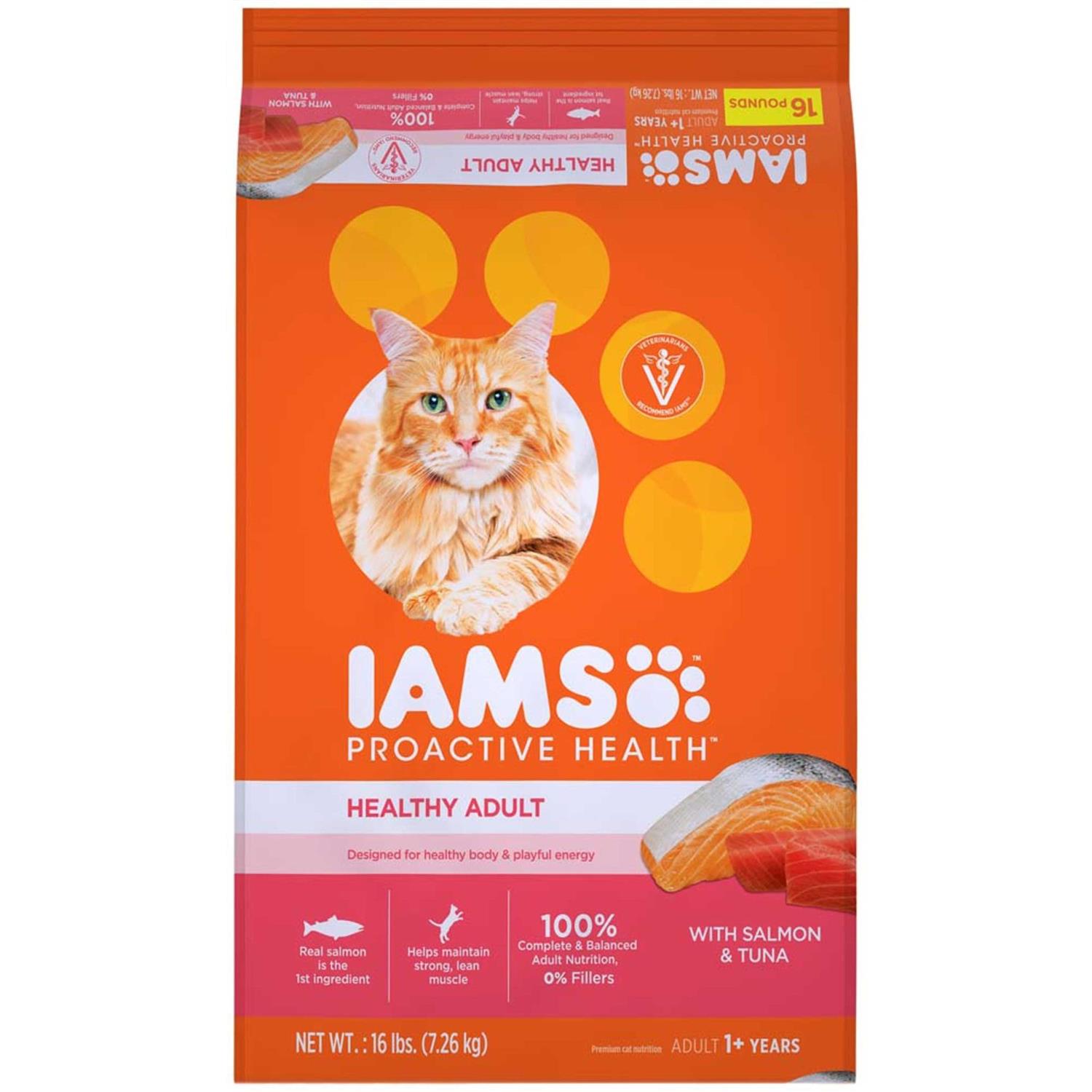 Iams Proactive Health Salmon Adult Dry Cat Food - Healthber