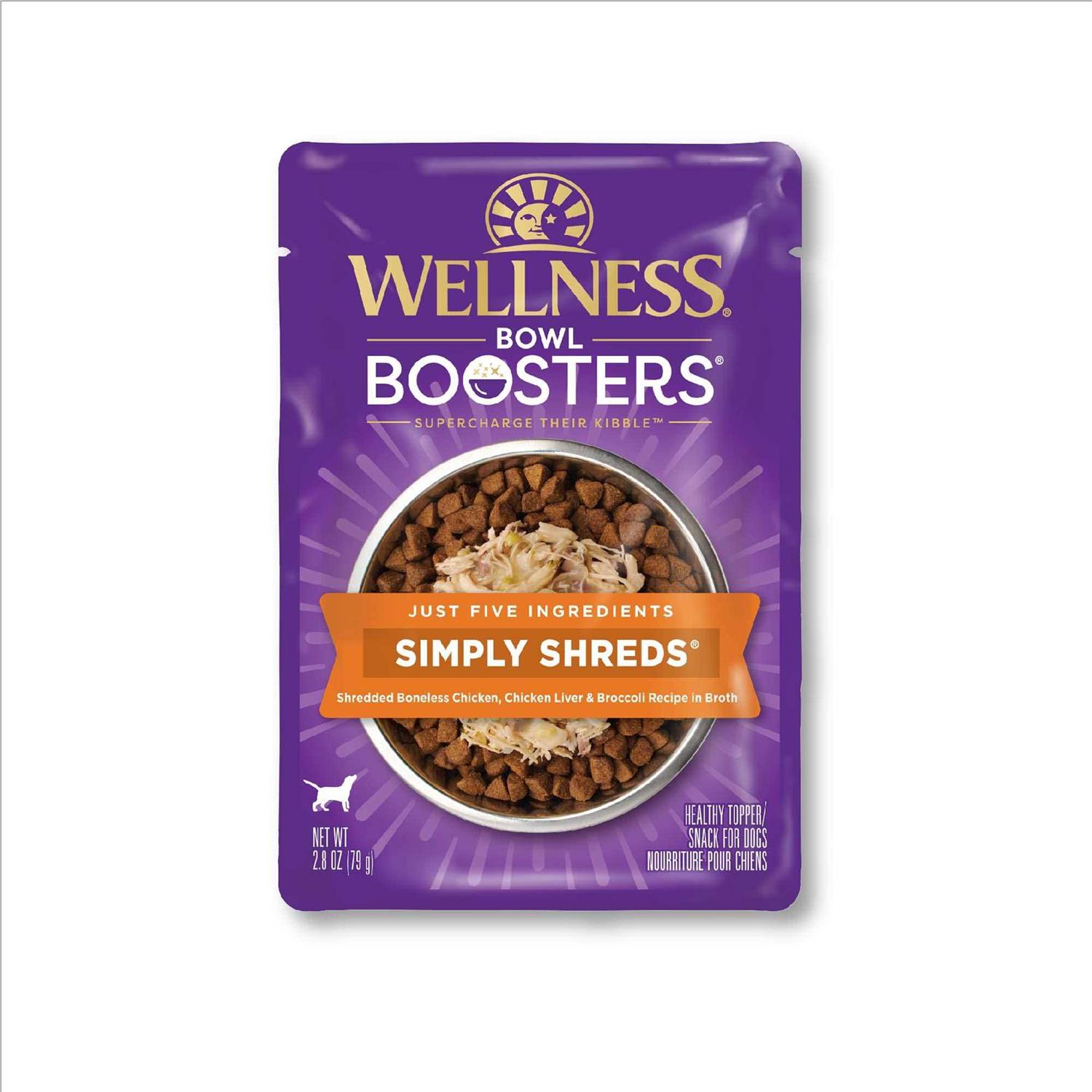 Wellness Core Simply Shreds Natural Grain Free Chicken Wet Dog Food Topper - Healthber
