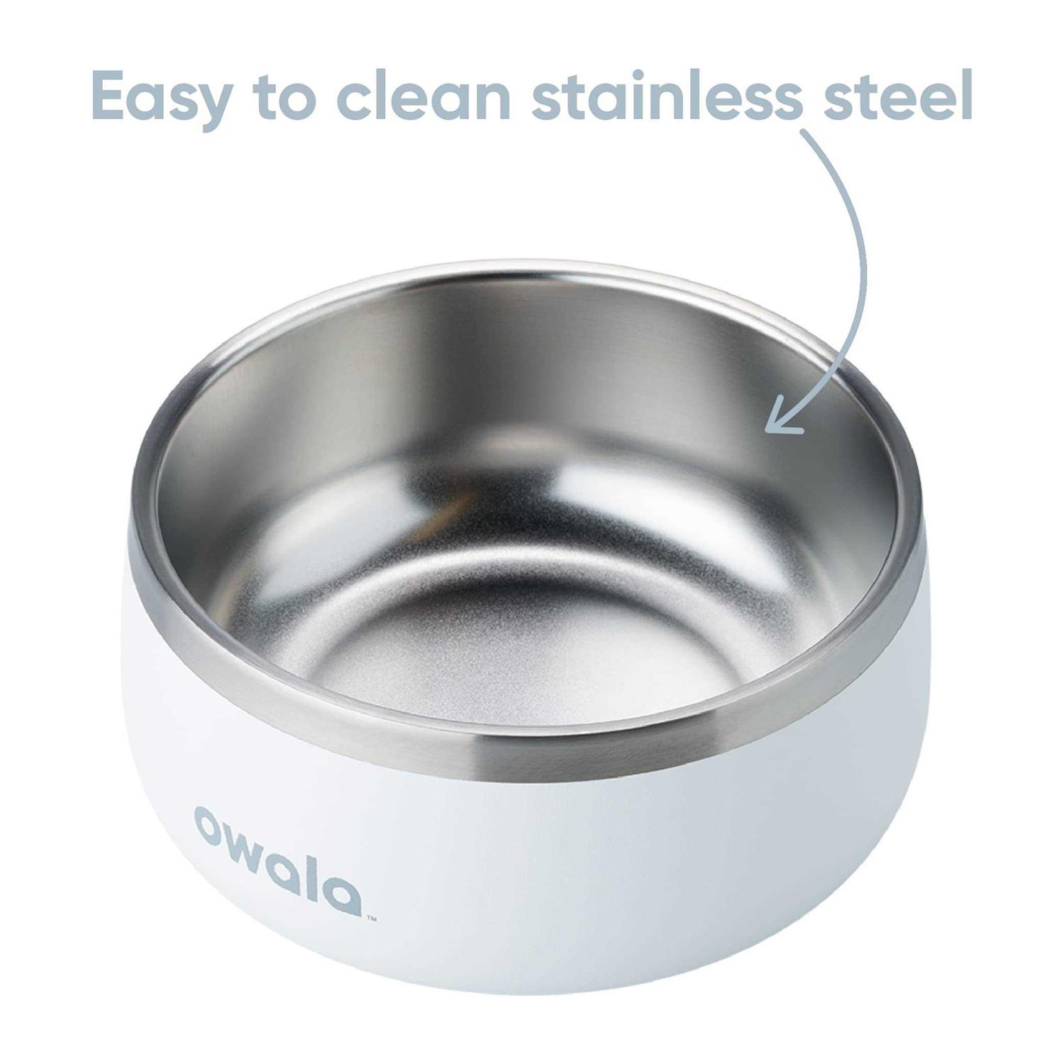 Owala Pet Bowl Durable Stainless Steel Food & Water Bowl Pink - Healthber