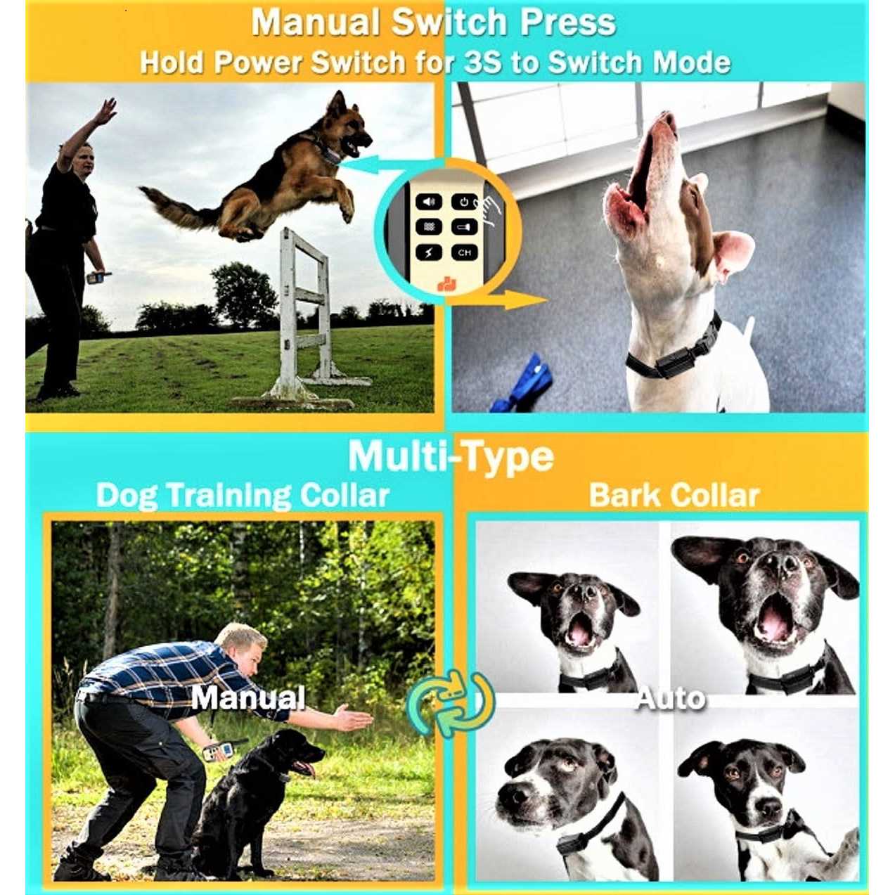 GroovyPets Three-Dog Set 1100 Yard Auto Anti Bark Humane Beep - Healthber