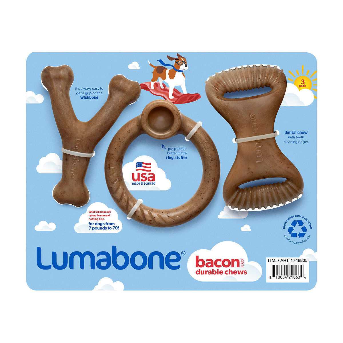 Lumabone Durable Dog Chew Toys - Healthber