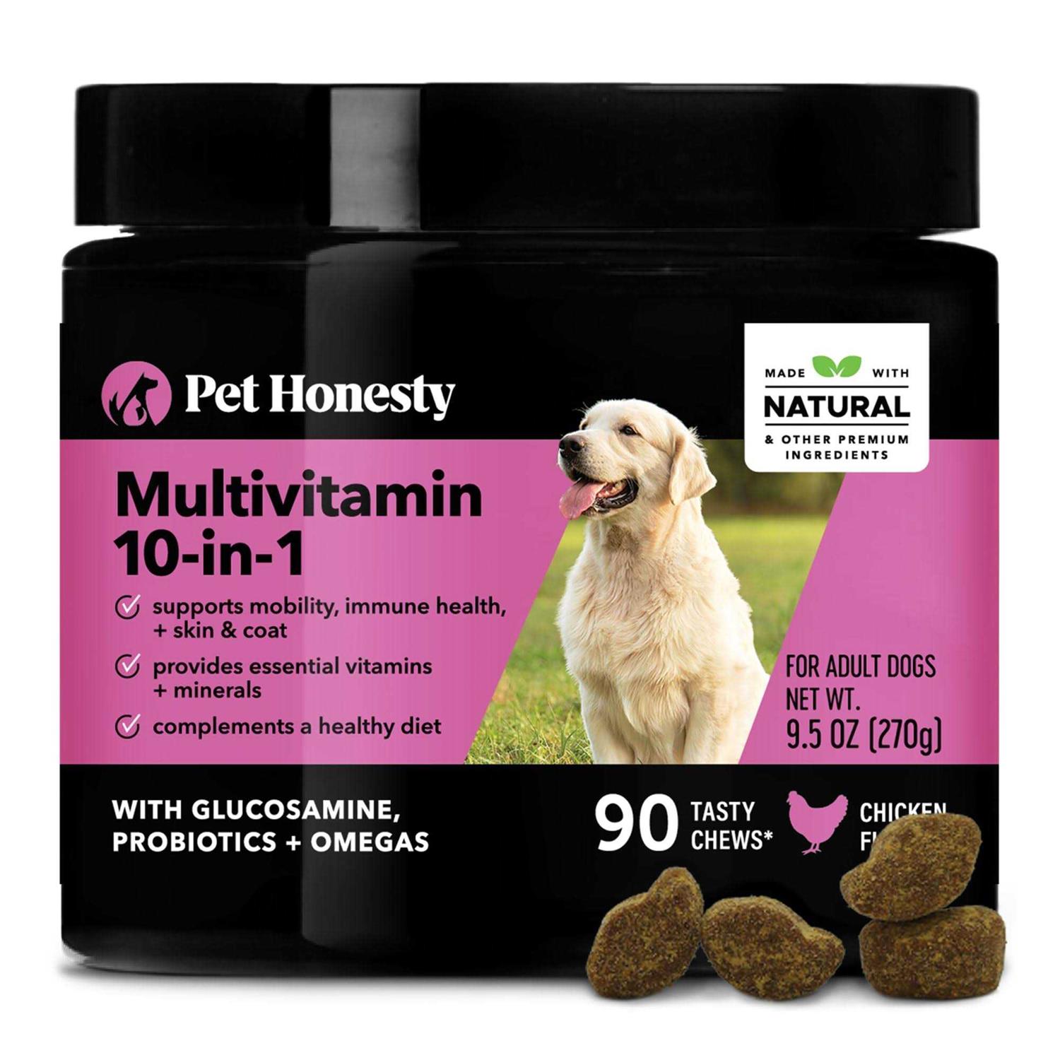 Pet Honesty Dog 10 in 1 Multivitamin Glucosamine Soft Chews - Healthber