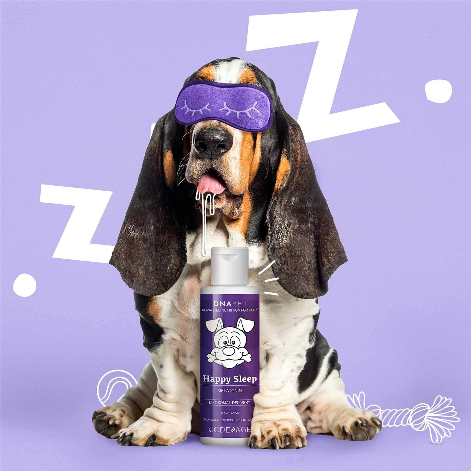 DNA Pet Happy Sleep Liquid Melatonin Dog Supplement - Healthber