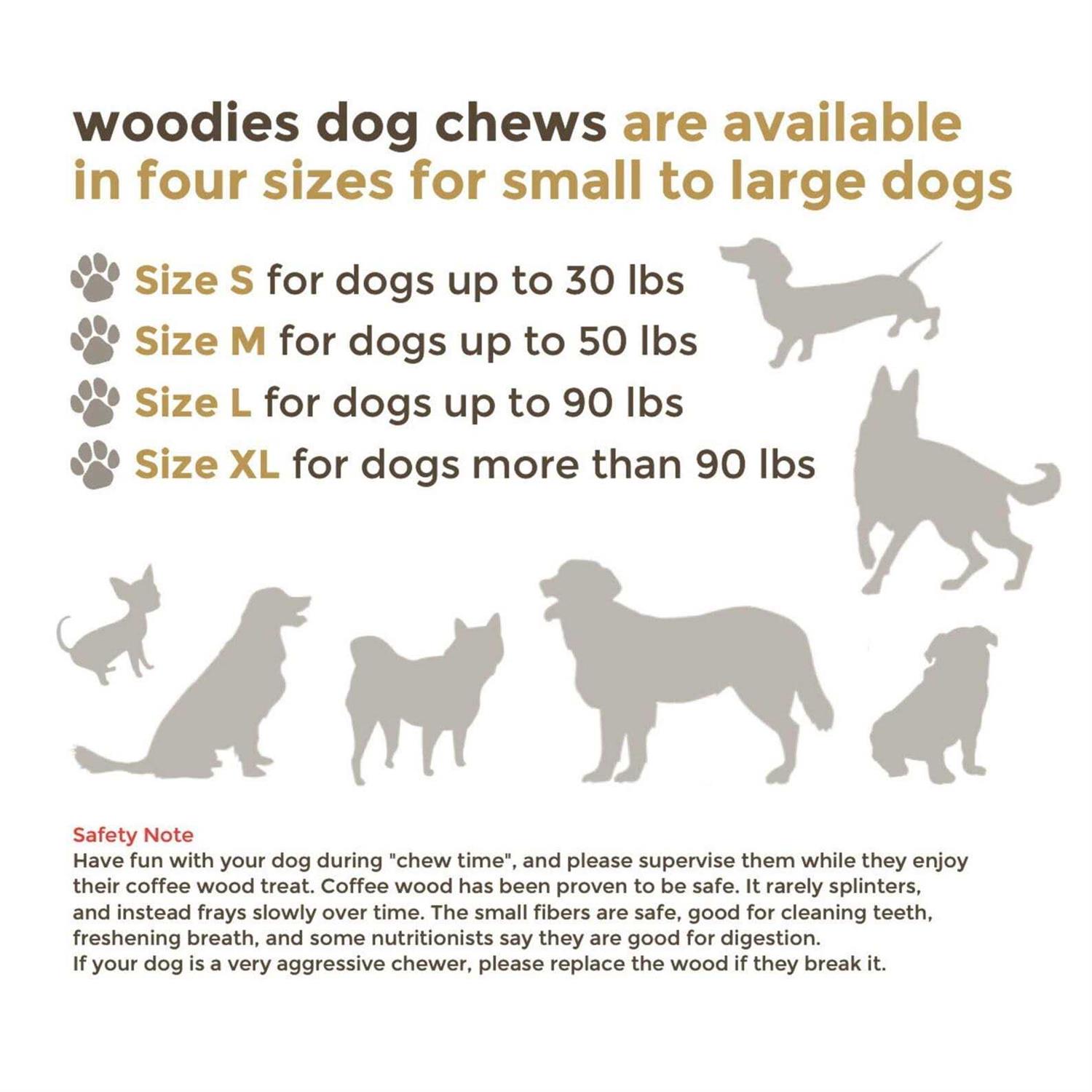 Woodies Dog Chew Toys All-Natural Coffee Wood Strong - Healthber