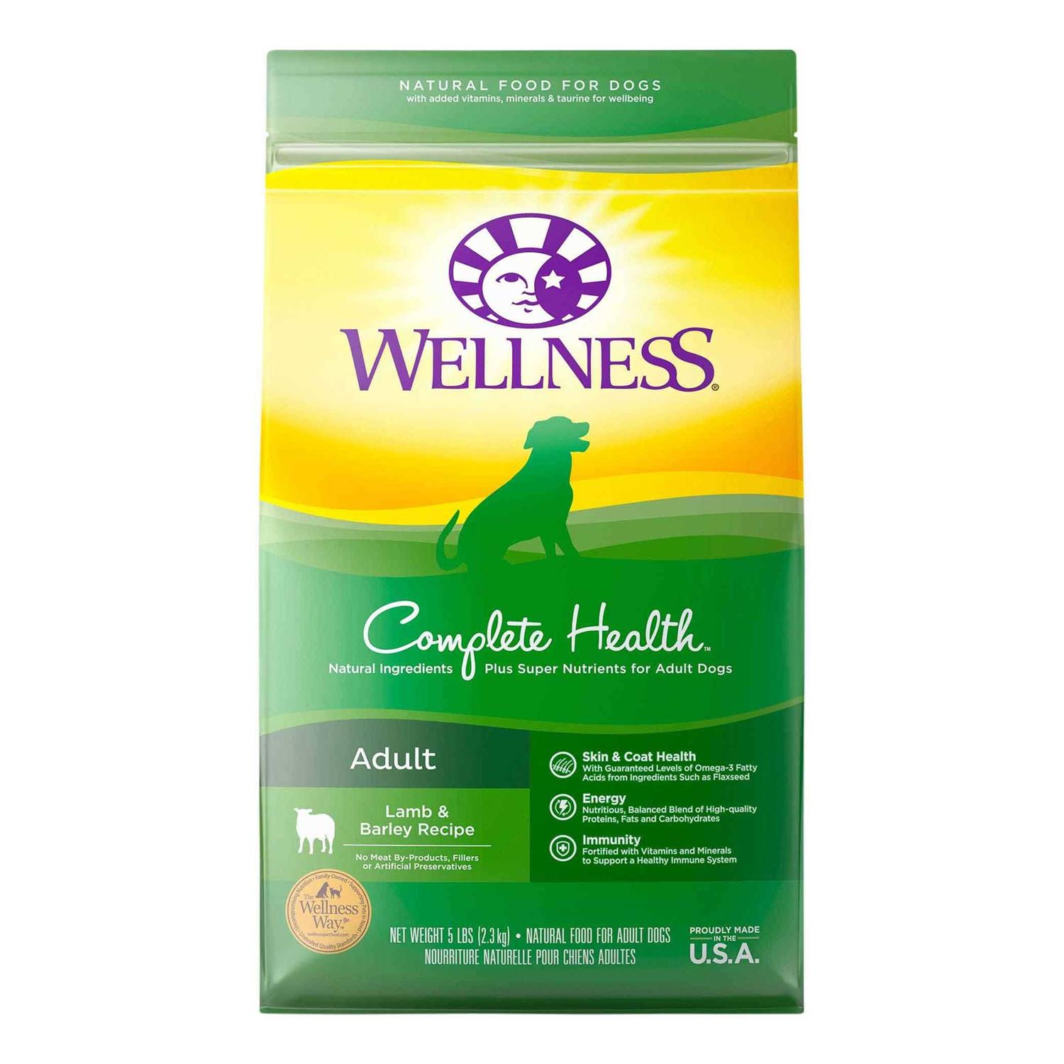 Wellness Complete Health Lamb & Barley Dry Dog Food - Healthber