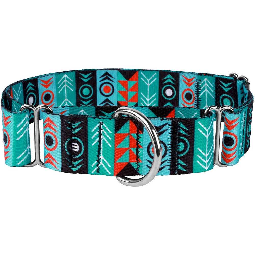 Collardirect Martingale Dog Collar Nylon Safety Training Tribal Pattern Adjustable Heavy Duty Collars for Dogs Medium Large - Healthber