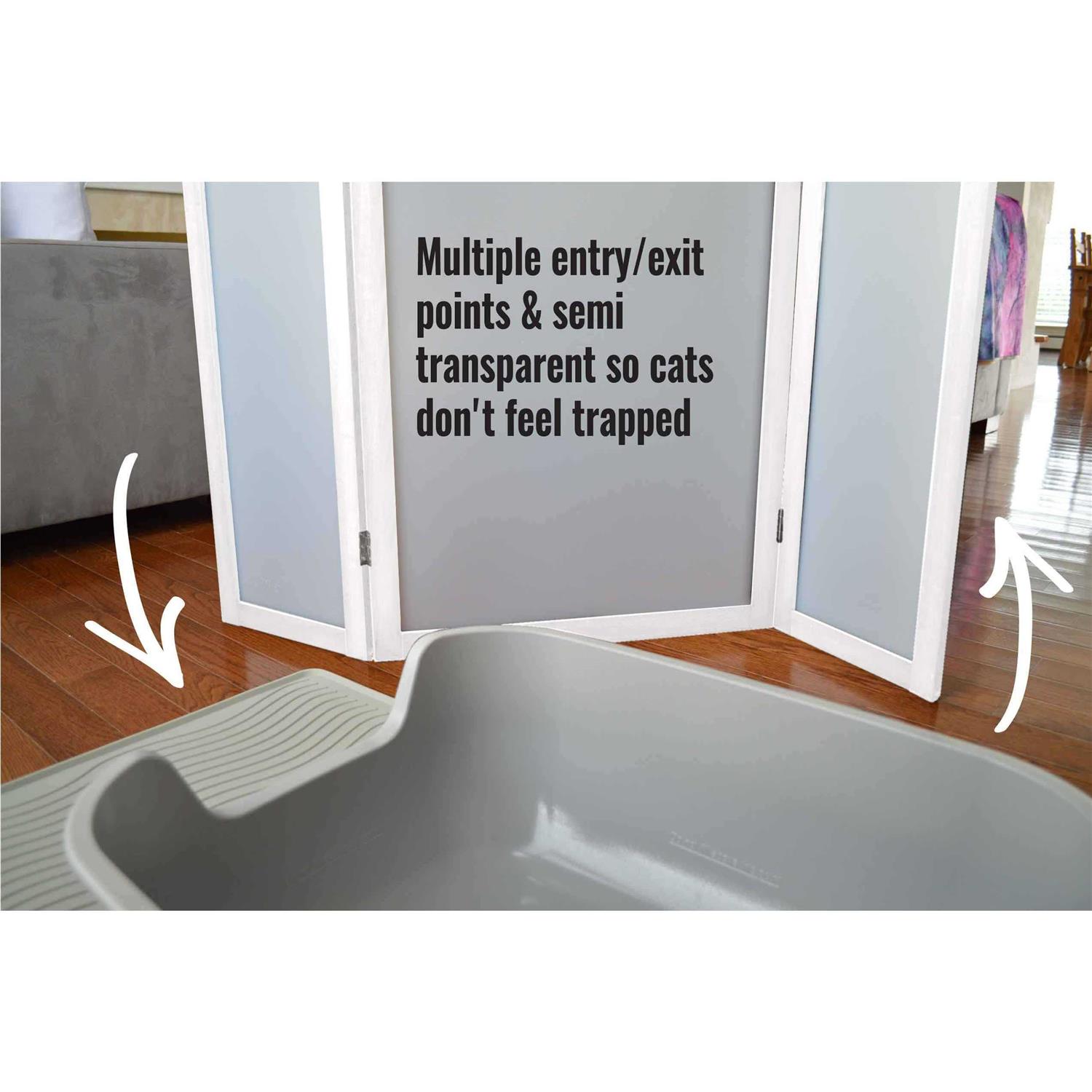 PetFusion Modest Cat Litter Box Privacy Screen - Healthber