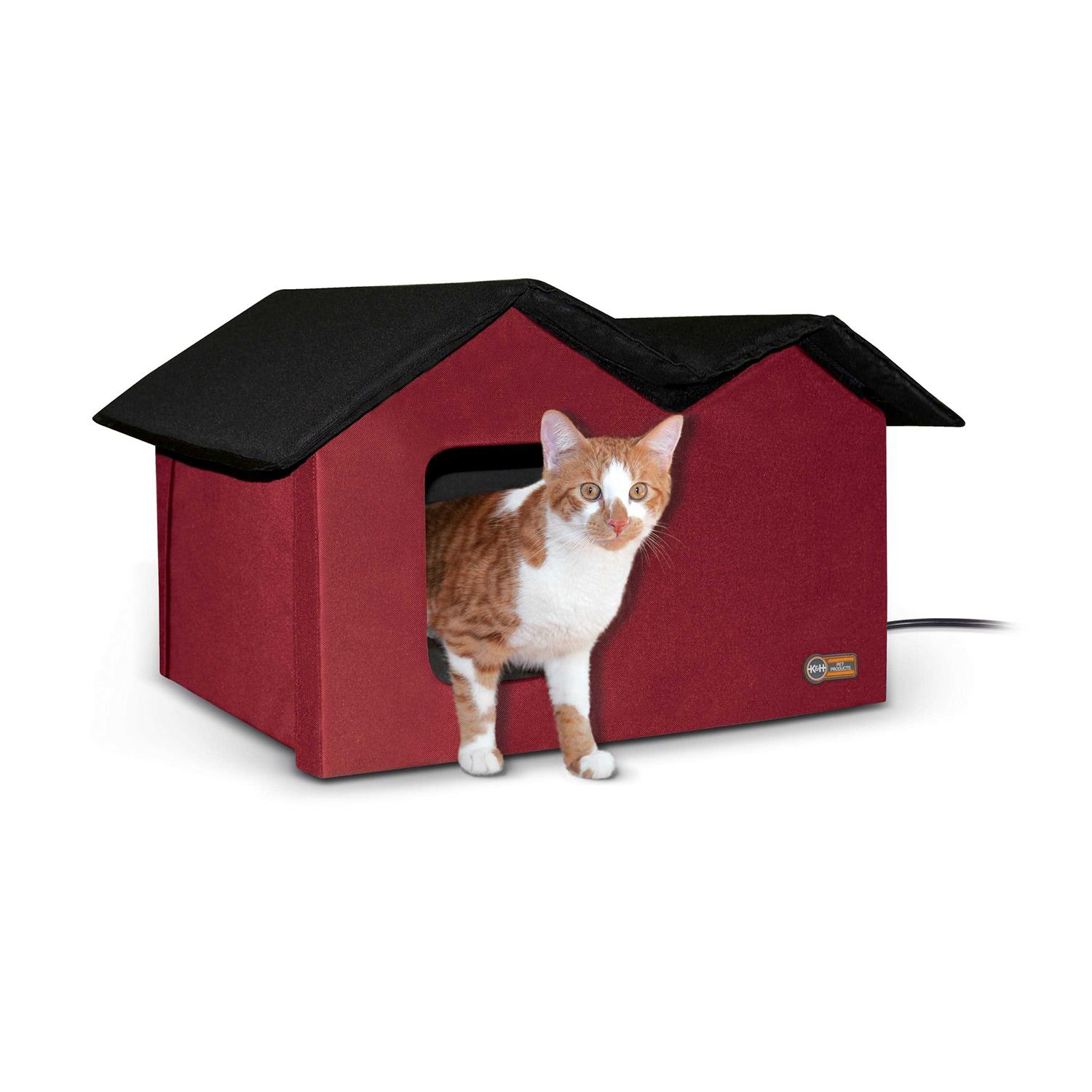 K&H Pet Products Heated Outdoor Kitty House Extra Wide - Healthber
