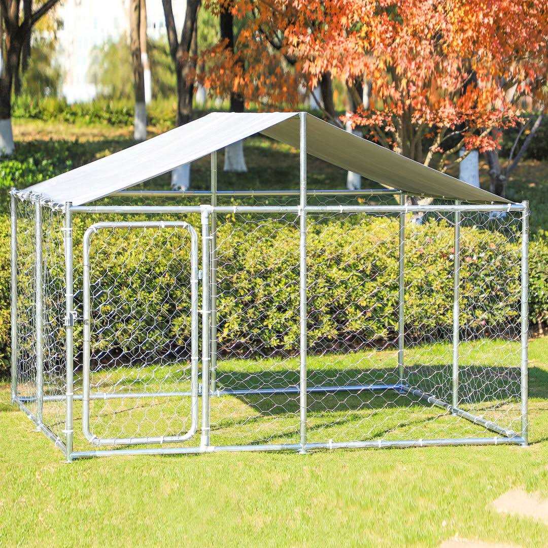 Large Outside Dog Kennel with Uv Protective Cover JOVNO - Healthber