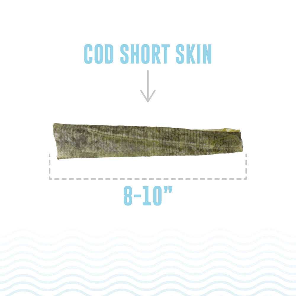 Icelandic+ Cod Short Skin Strips Fish Dog Treat - Healthber