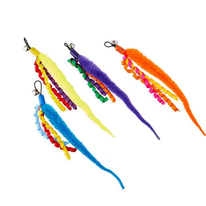 Vibrant Life Worm Teaser Wand Cat Toy - Healthber