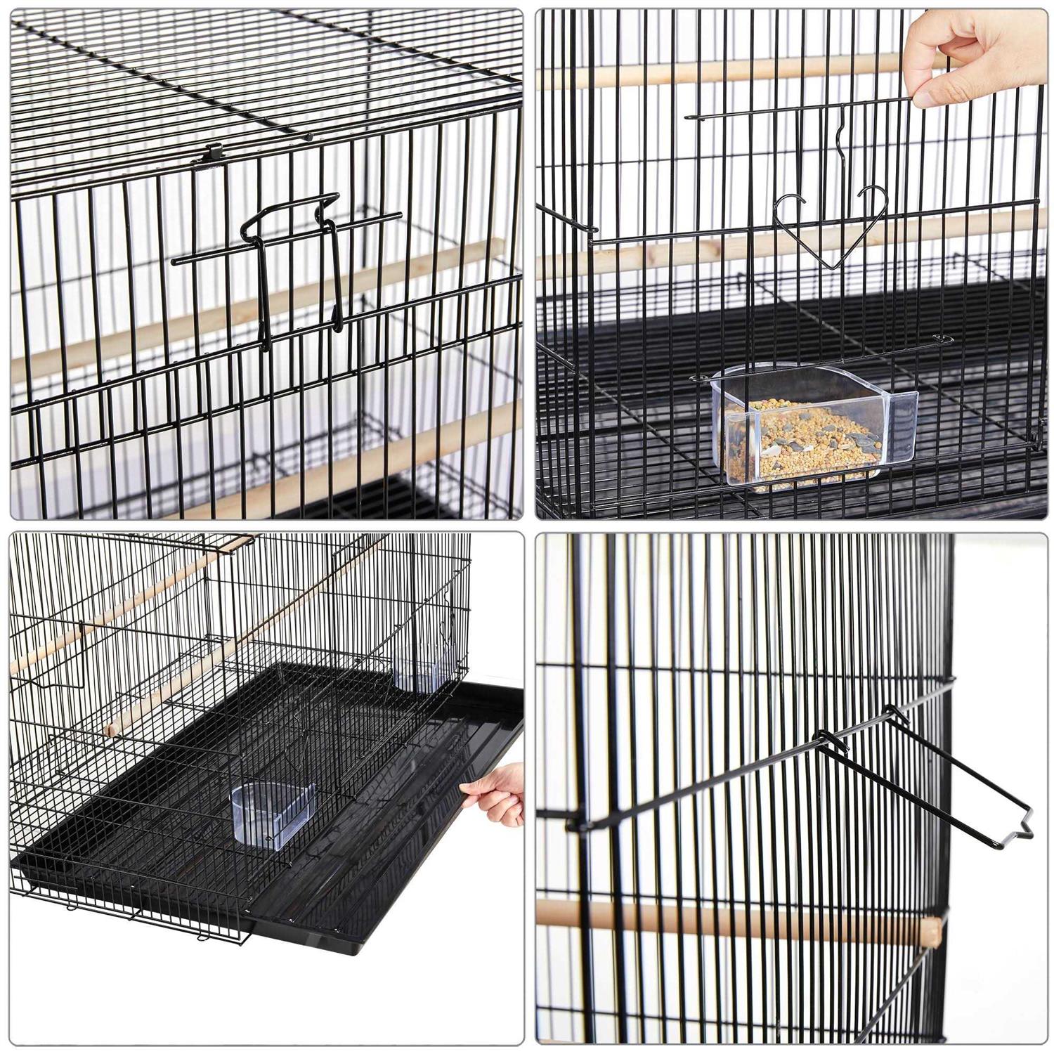 Topeakmart 18 Flight Cage with Slide-Out Tray for Birds - Healthber