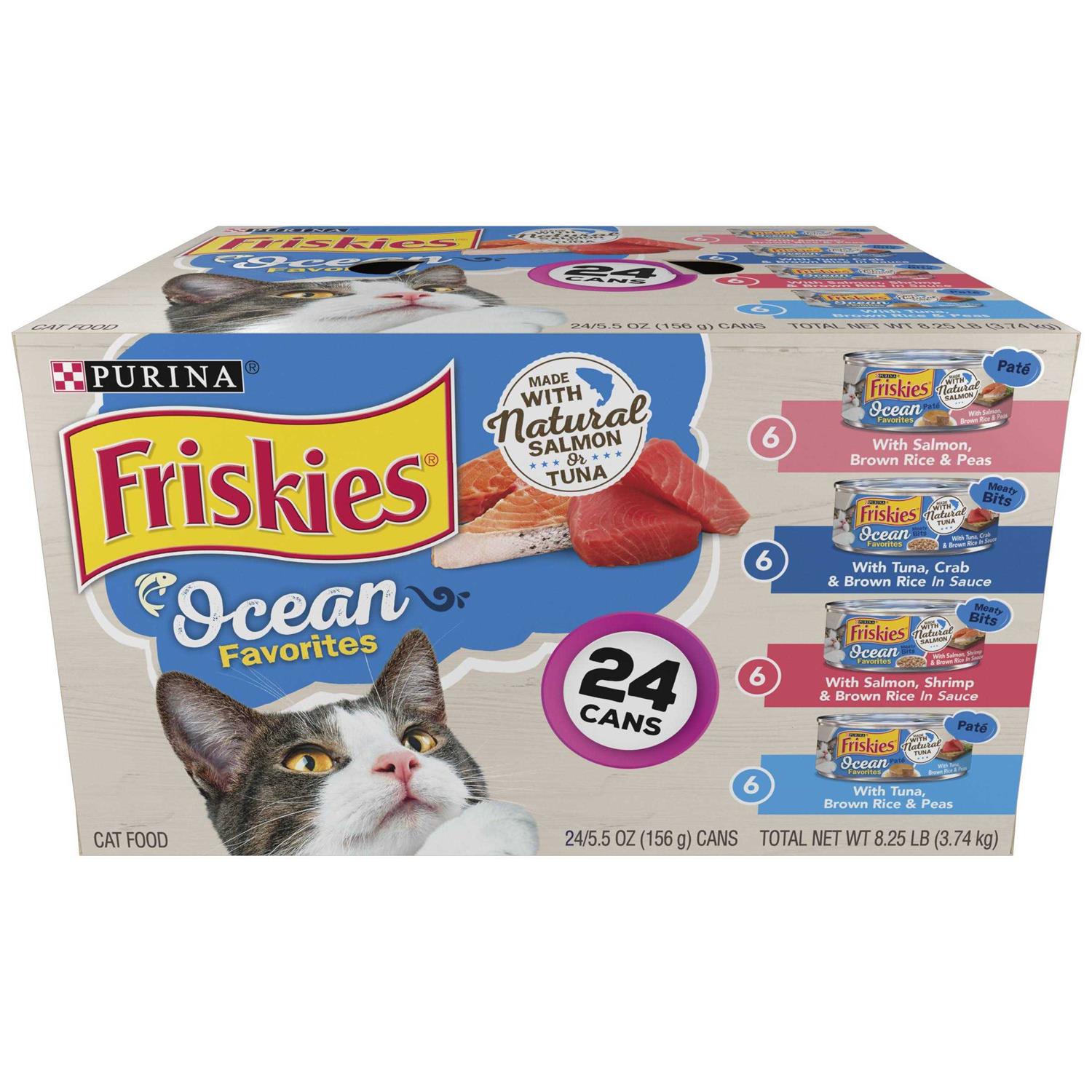 Purina Friskies Ocean Favorites Wet Cat Food Variety Pack - Healthber