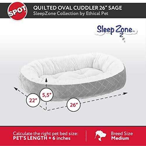 Ethical Pet Sleep Zone Quilted Oval Cuddler Bed - Healthber