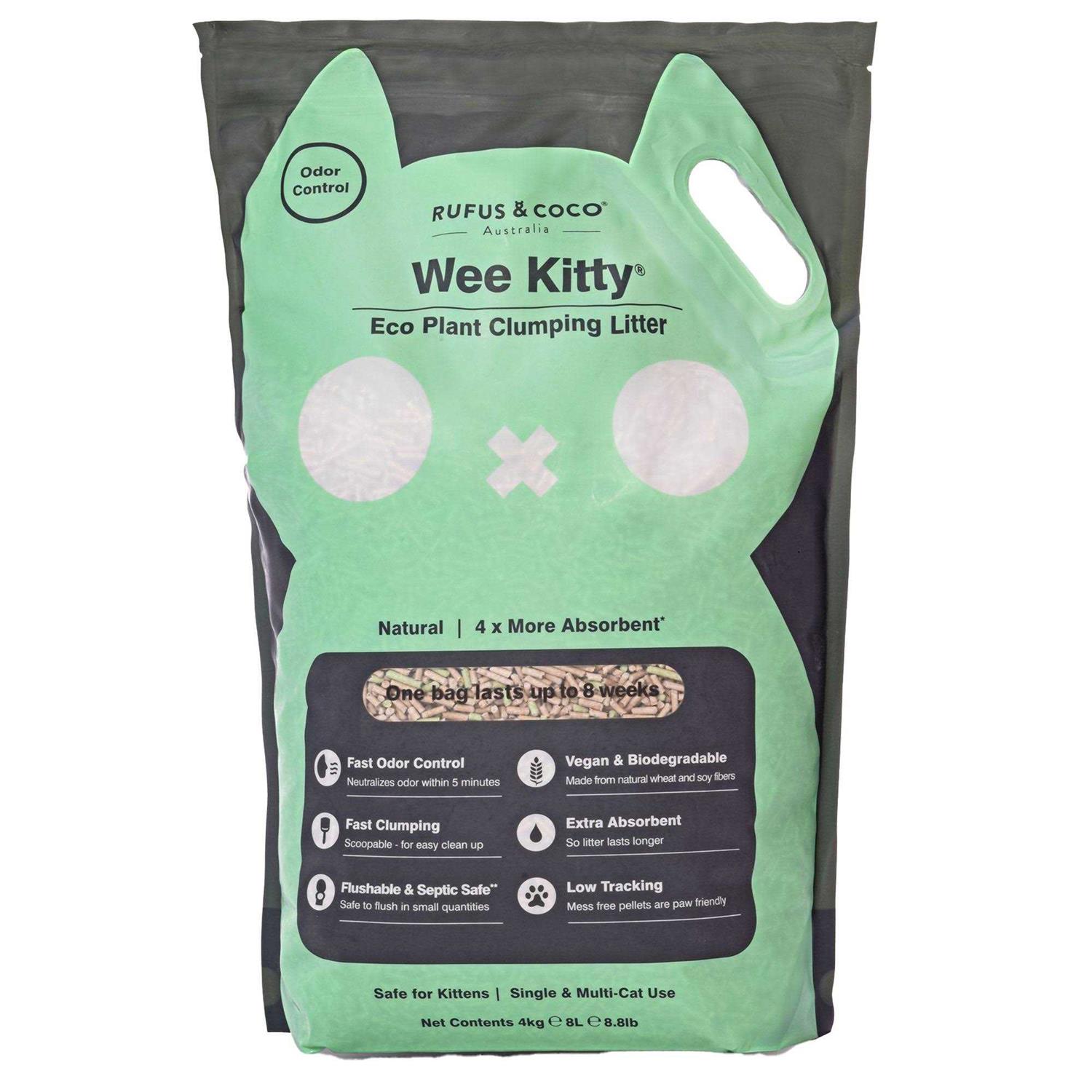 Rufus & Coco Wee Kitty Eco Plant Clumping Cat Litter - Healthber