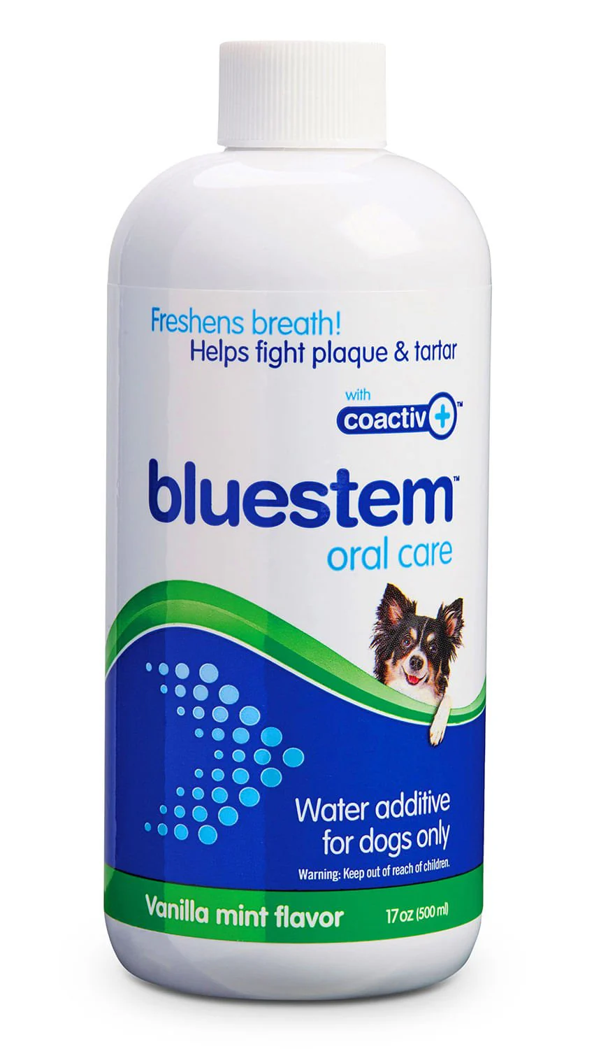 bluestem Water Additive for Dogs Only, Vanilla-Mint, 17 fl oz - Healthber