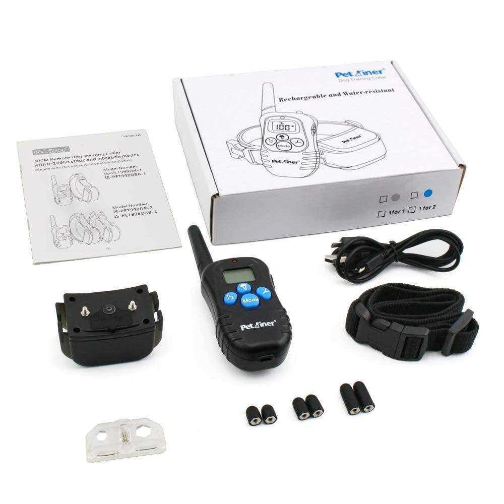 Petrainer Rechargeable Dog Shock Collar with Remote Dog Training Collar with Beep Vibration Shock Collar - Healthber