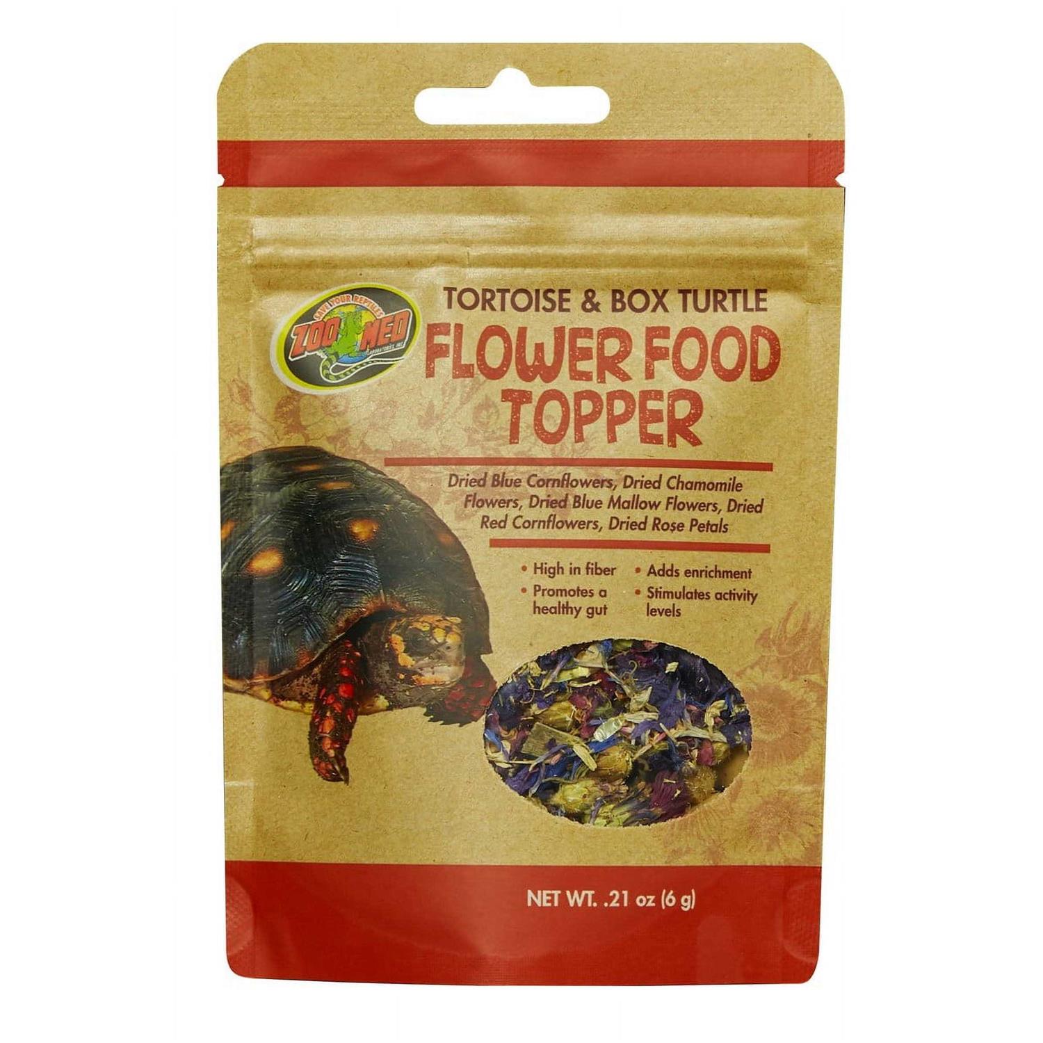 Zoo Med Tortoise & Box Turtle Flower Food Topper - Healthber