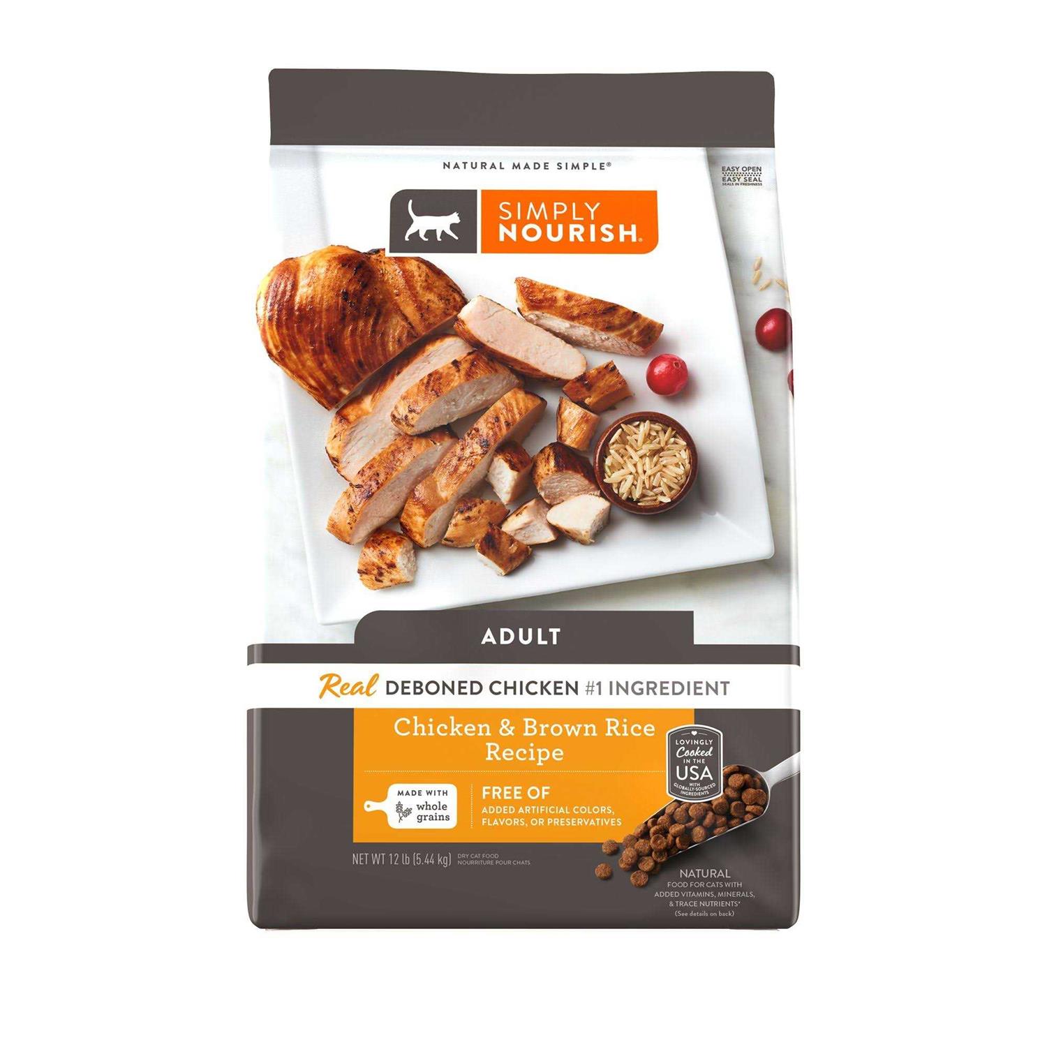 Simply Nourish Original Cat Dry Food Chicken and Brown Rice - Healthber