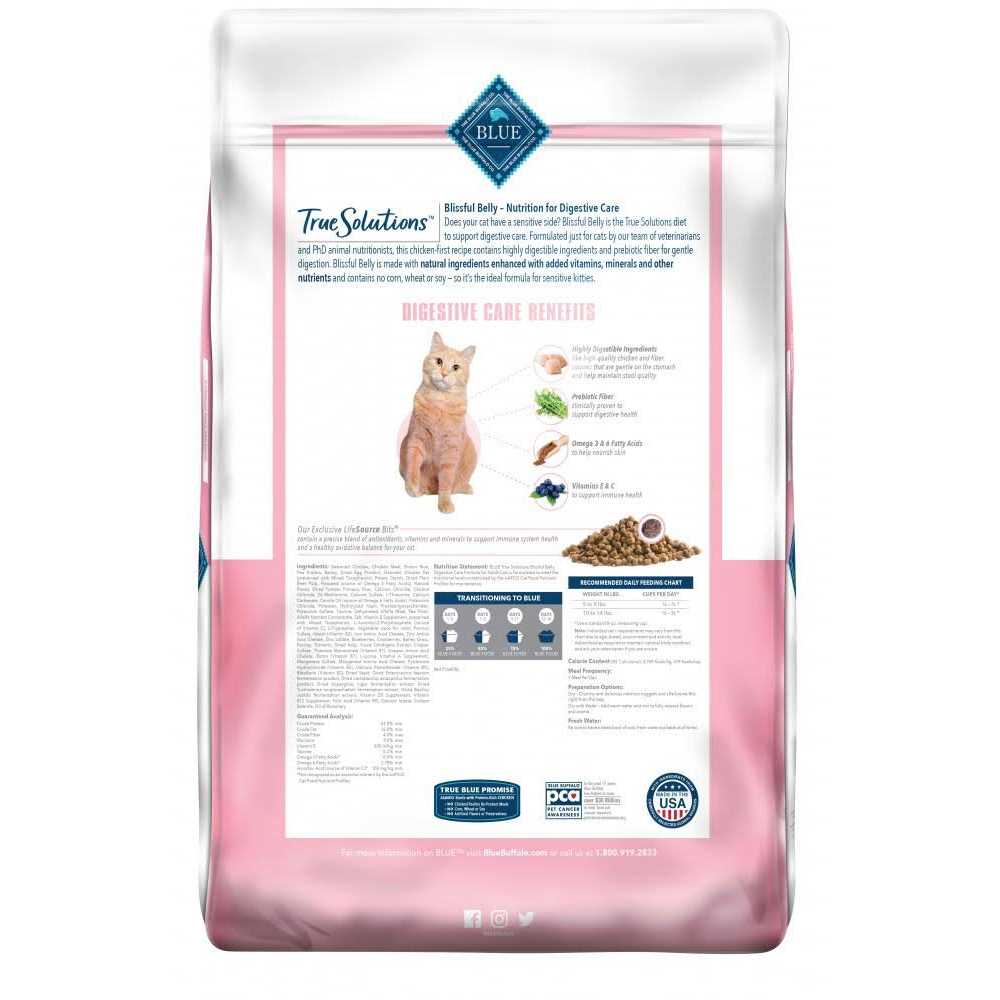 Blue Buffalo True Solutions Blissful Belly Digestive Care Adult Dry Cat Food - Healthber