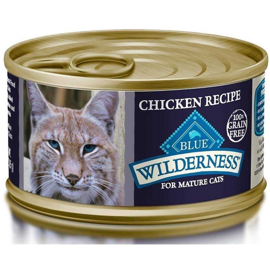 Blue Buffalo Wilderness Mature Chicken Recipe Grain-Free Wet Cat Food Can - Healthber