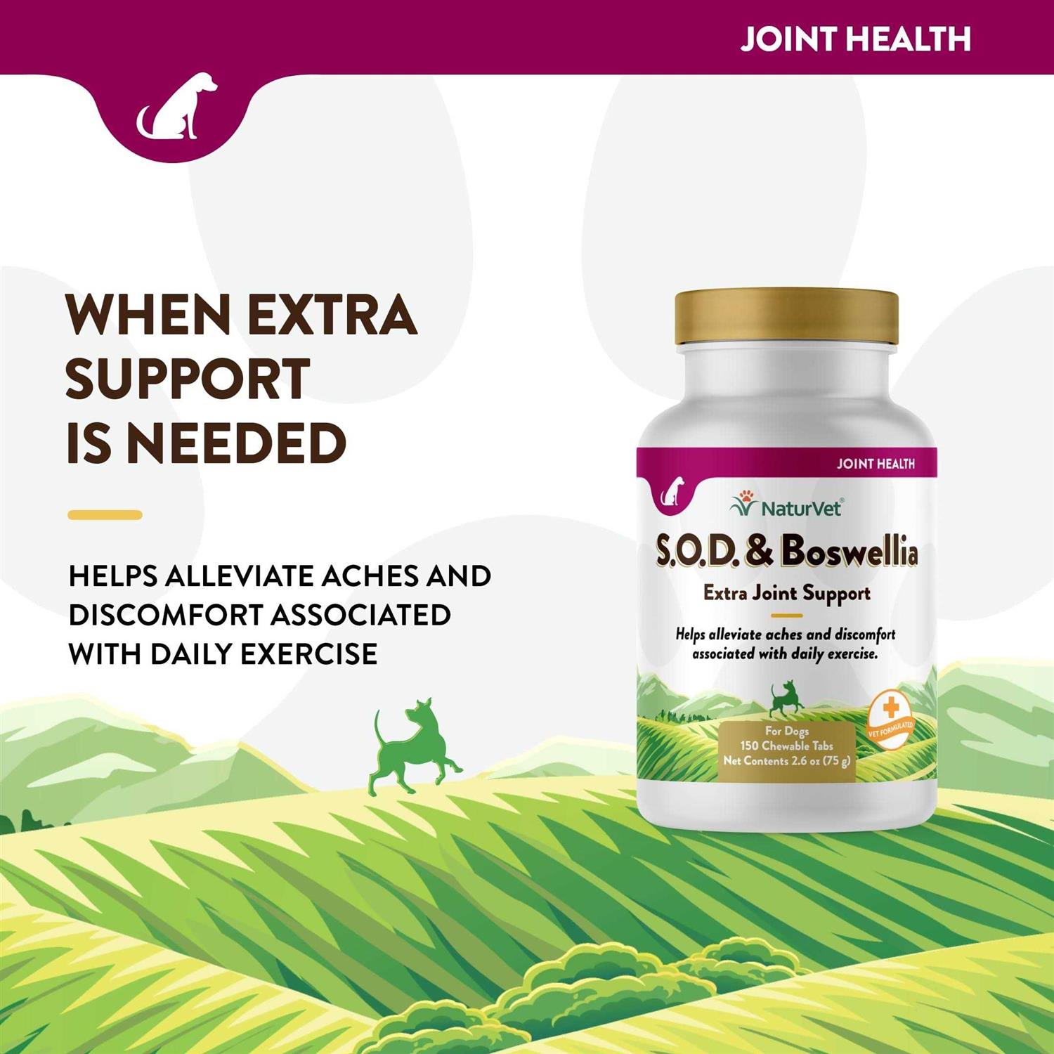 NaturVet S.O.D & Boswellia Tablets for Dogs - Healthber