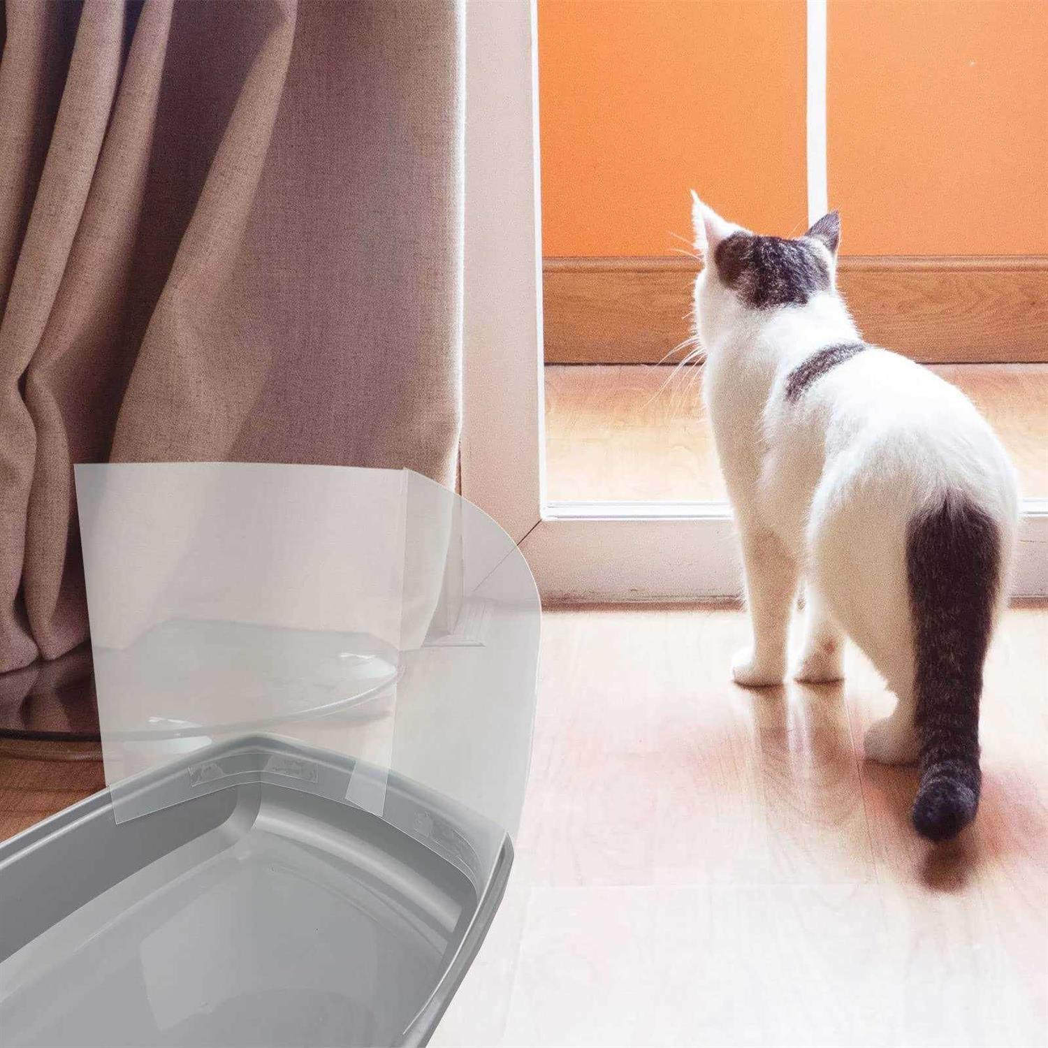 AAiphuwew 3 Pcs Cat Litter Box Pee Shields Easy Clean Anti-Splashing Flexible Litter Pan Pee Shields For Open Top Litter Pan - Healthber
