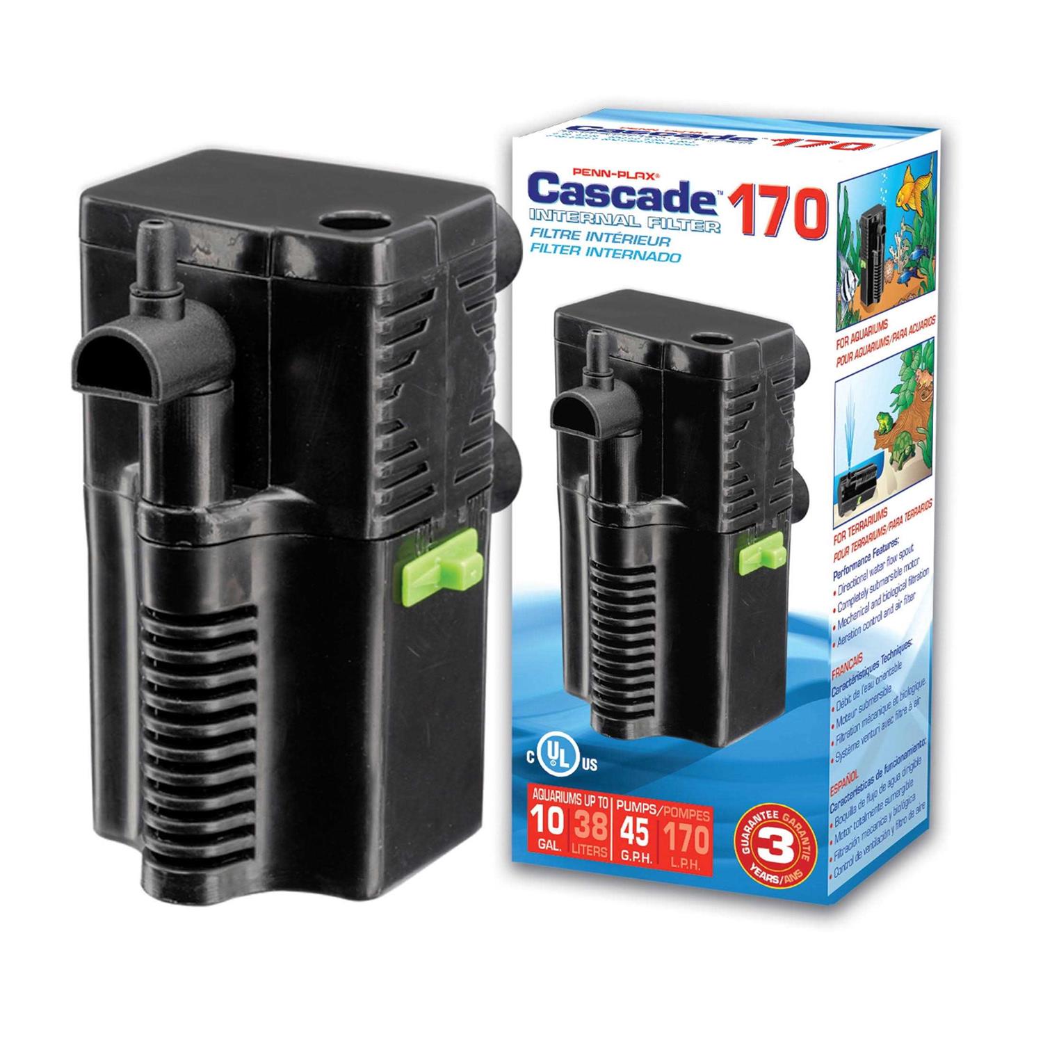 Penn-Plax Cascade 170 Internal Aquarium Filter - Healthber