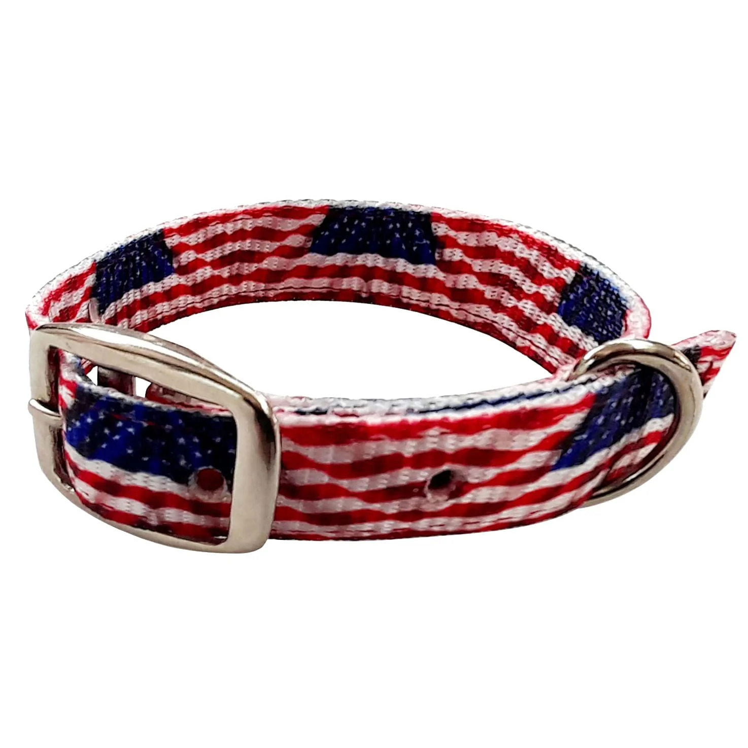 Showman Couture American Flag Nylon Dog Collar - Healthber