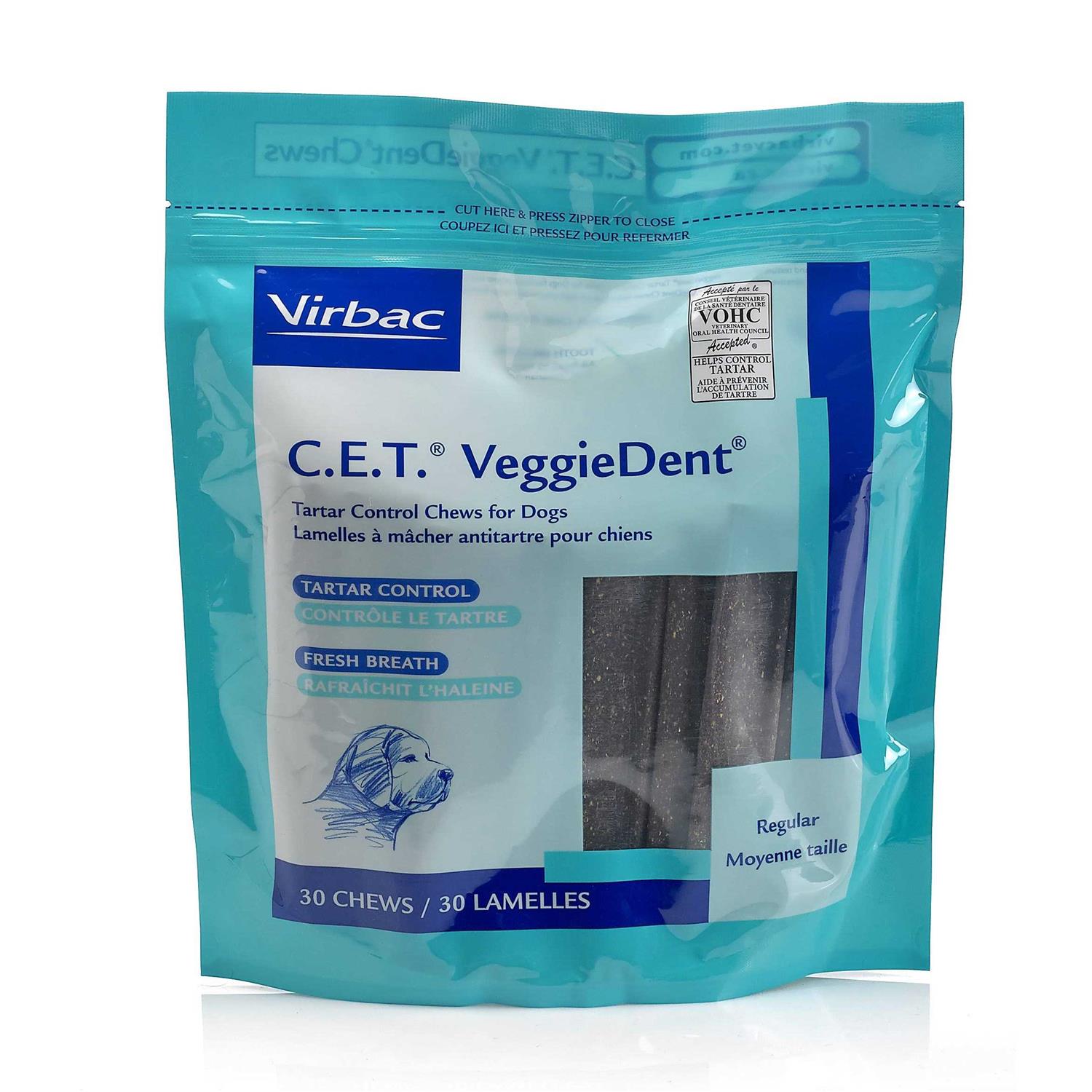 Virbac C.E.T. VeggieDent Dental Chews Dogs - Healthber