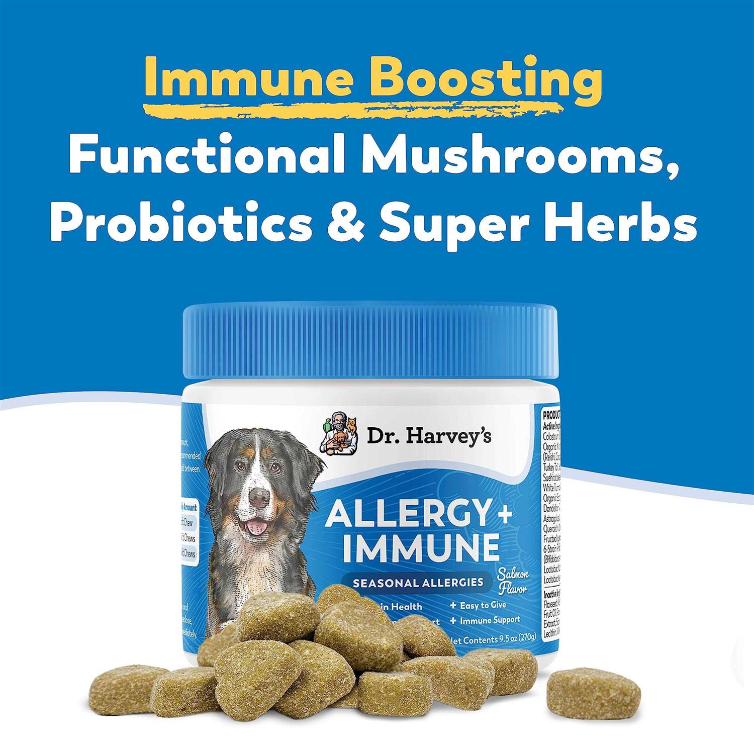 Dr. Harvey’s Allergy + Immune Support Soft Chews for Dogs - Healthber