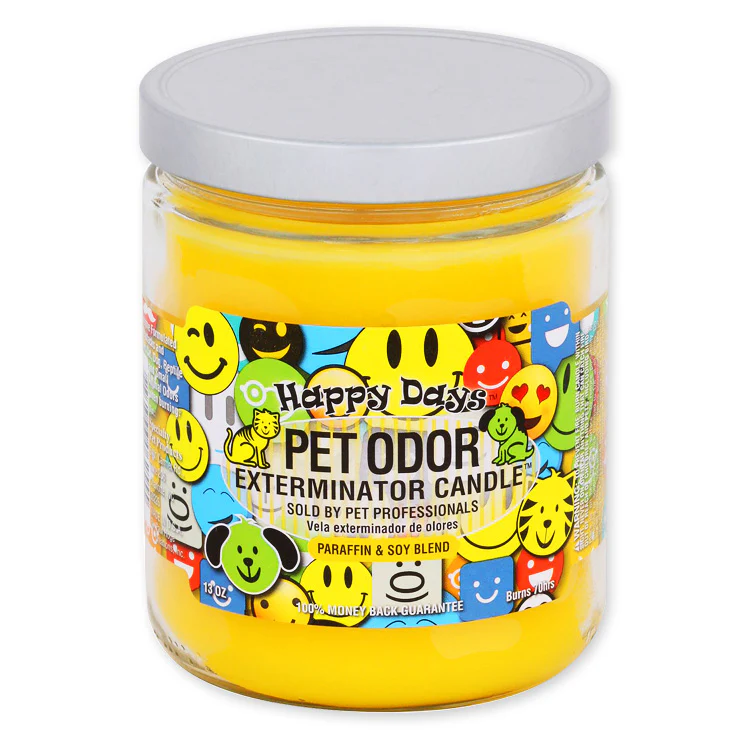Pet Odor Exterminator Candle, Happy Days, 13 oz - Healthber