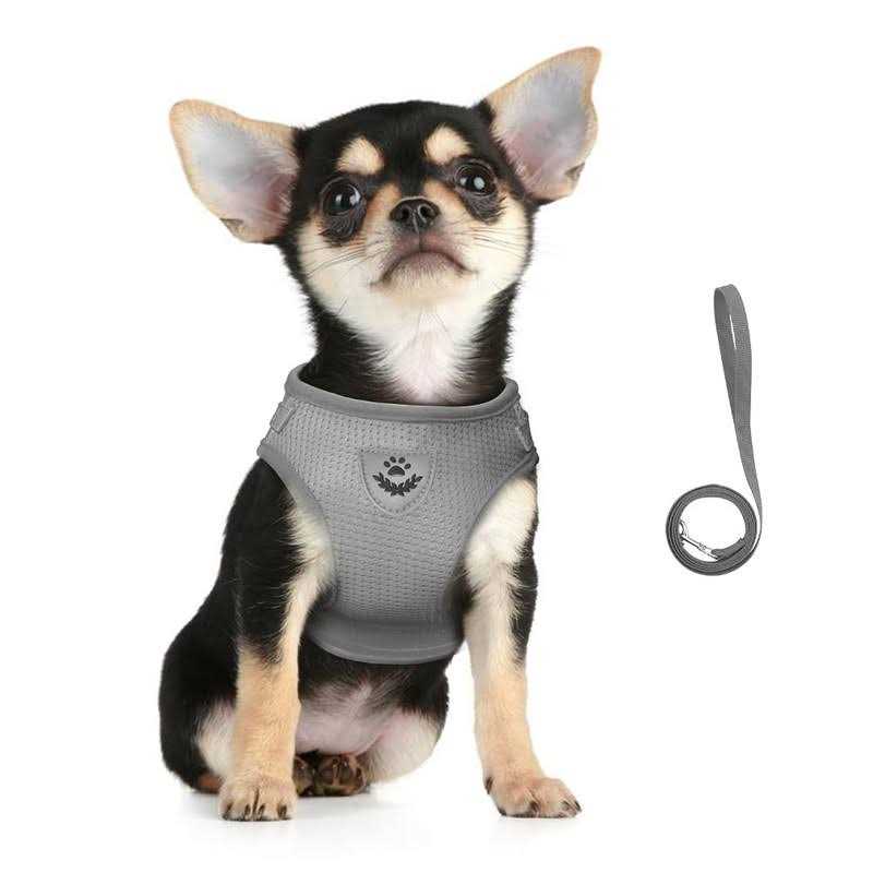 Feimax Dog Harness and Leash Set No-Pull Soft Mesh Vest Reflective Adjustable Pet Harnesses For Small - Healthber