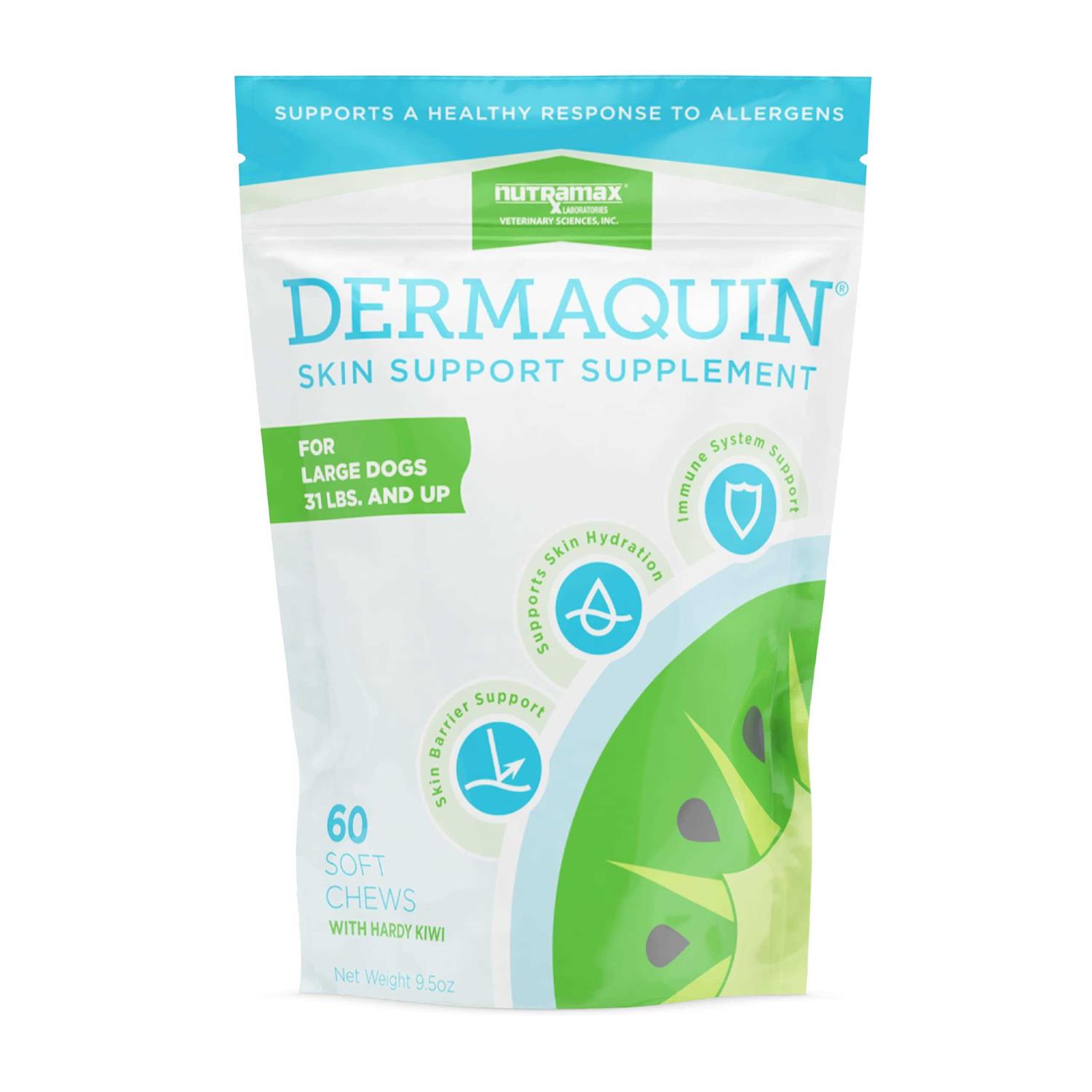 Nutramax Laboratories Dermaquin Skin Support Dogs 60 ct - Healthber