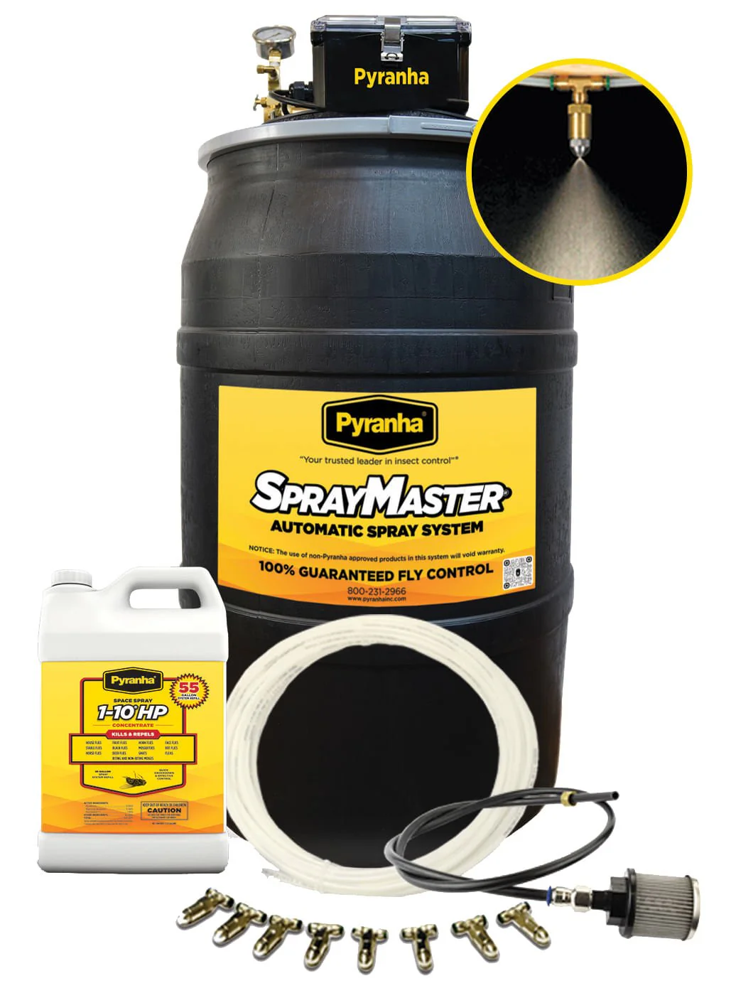 Pyranha SprayMaster Misting Barn Fly Spray System Kit & Accessories - Healthber