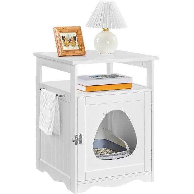 Yaheetech Box Furniture with Open Shelf Cat Litter Box - Healthber