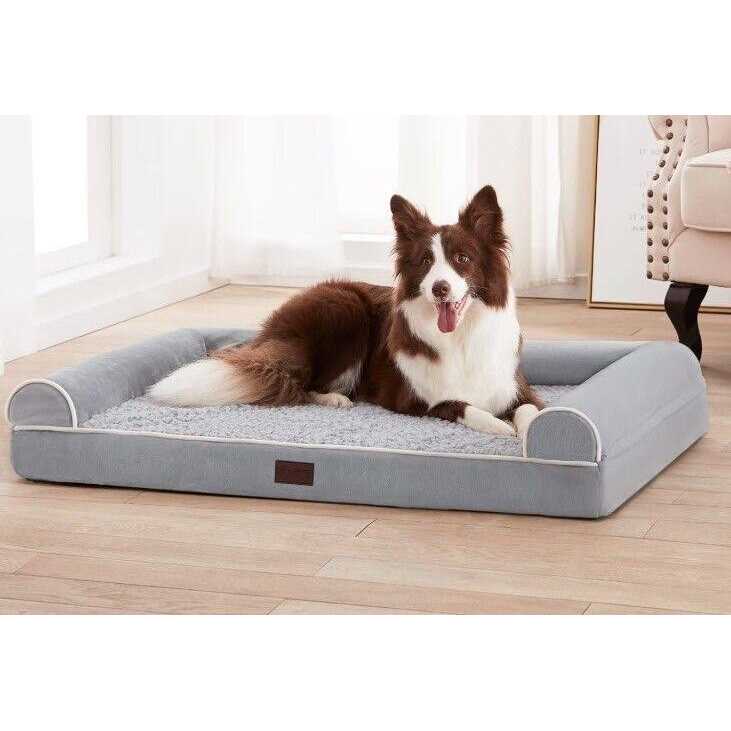 WESTERN HOME Orthopedic Dog Beds for Large Dogs, Foam Pet Sofa with Waterproof Lining, Removable Washable Cover and Nonskid Bottom - Healthber